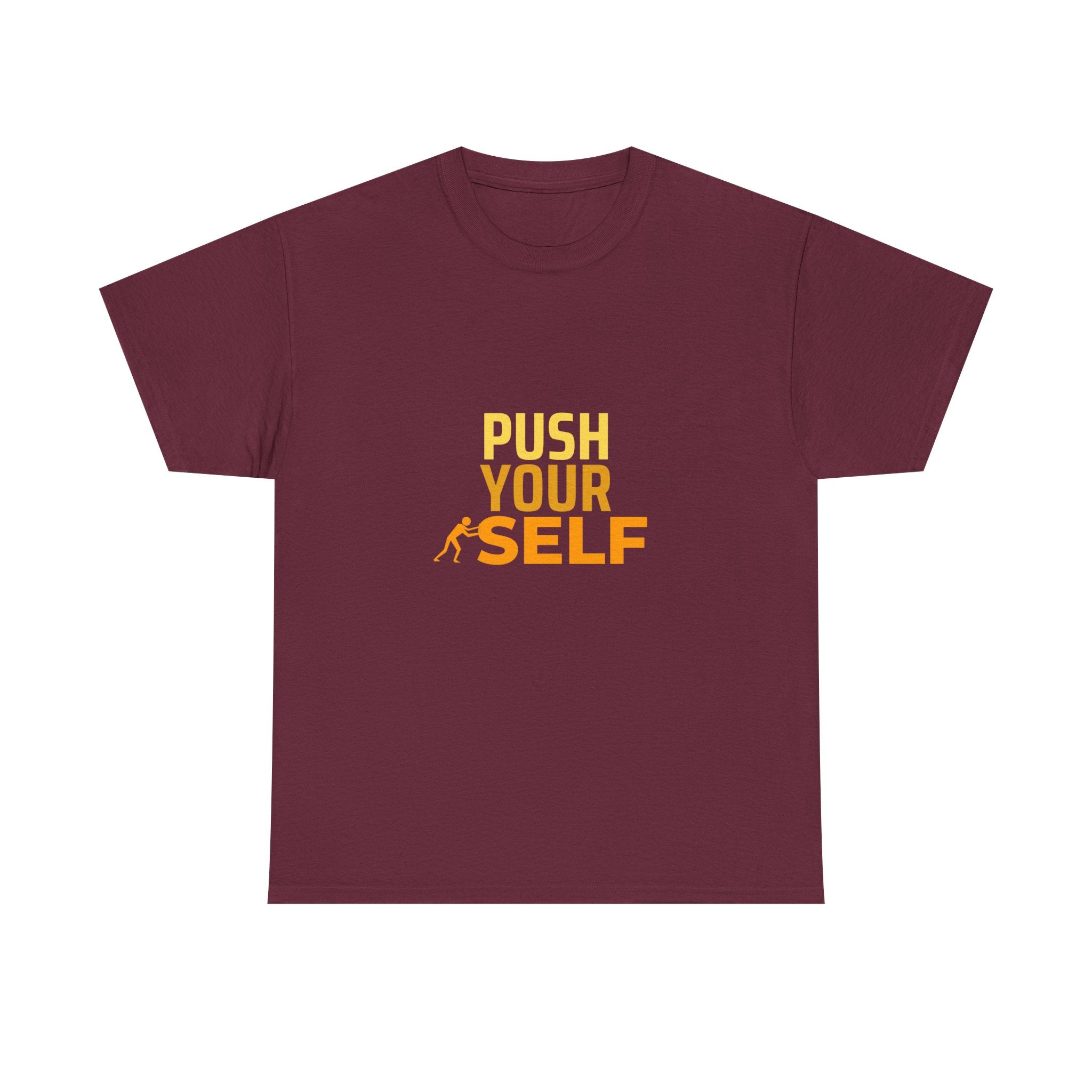 Motivational "Push Your Self" T-Shirt — Fitness Workout Tee