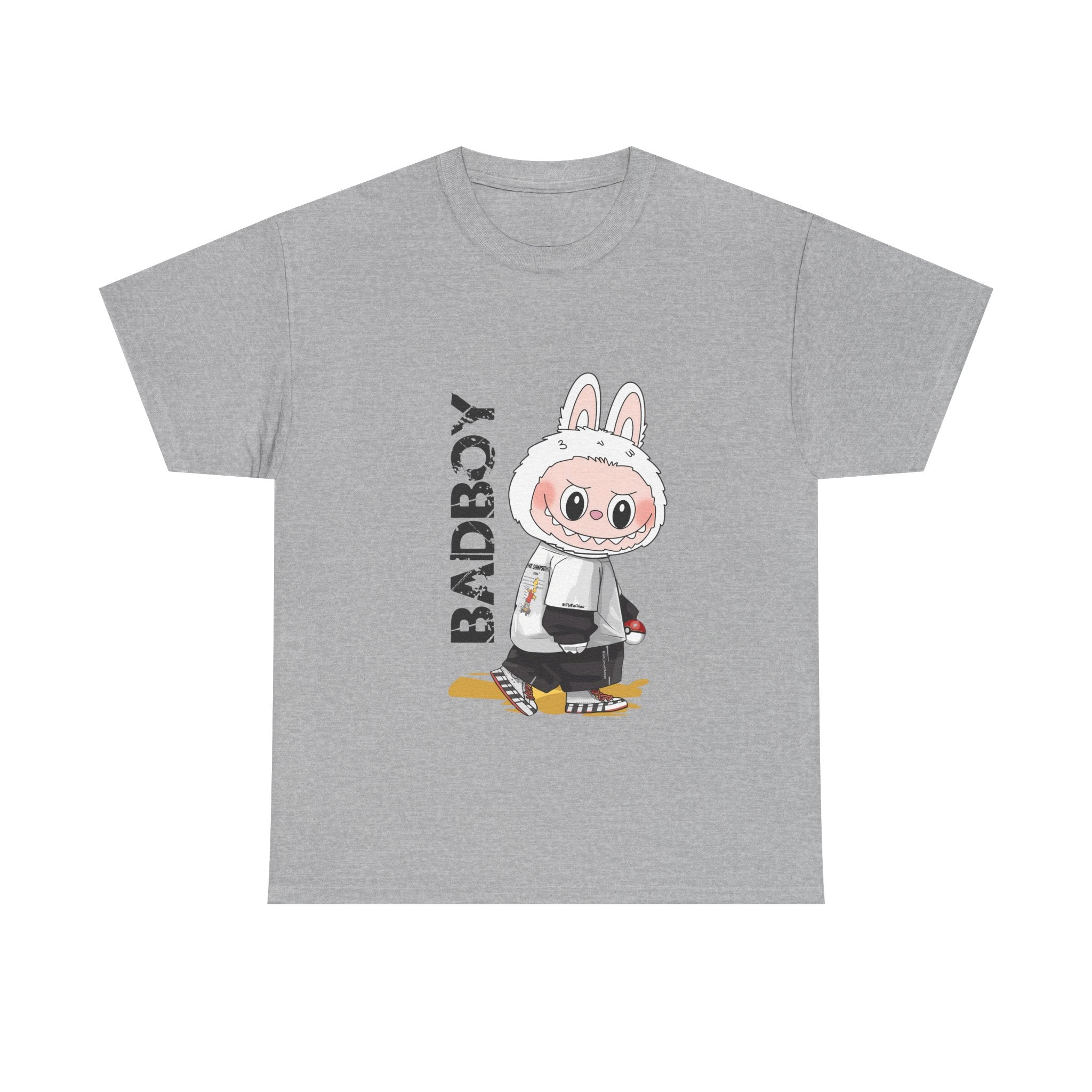 Cute Badboy Bunny Unisex Cotton Tee, Graphic Tee, Casual Wear, Cartoon T-Shirt, Gift for Animal Lovers, Streetwear