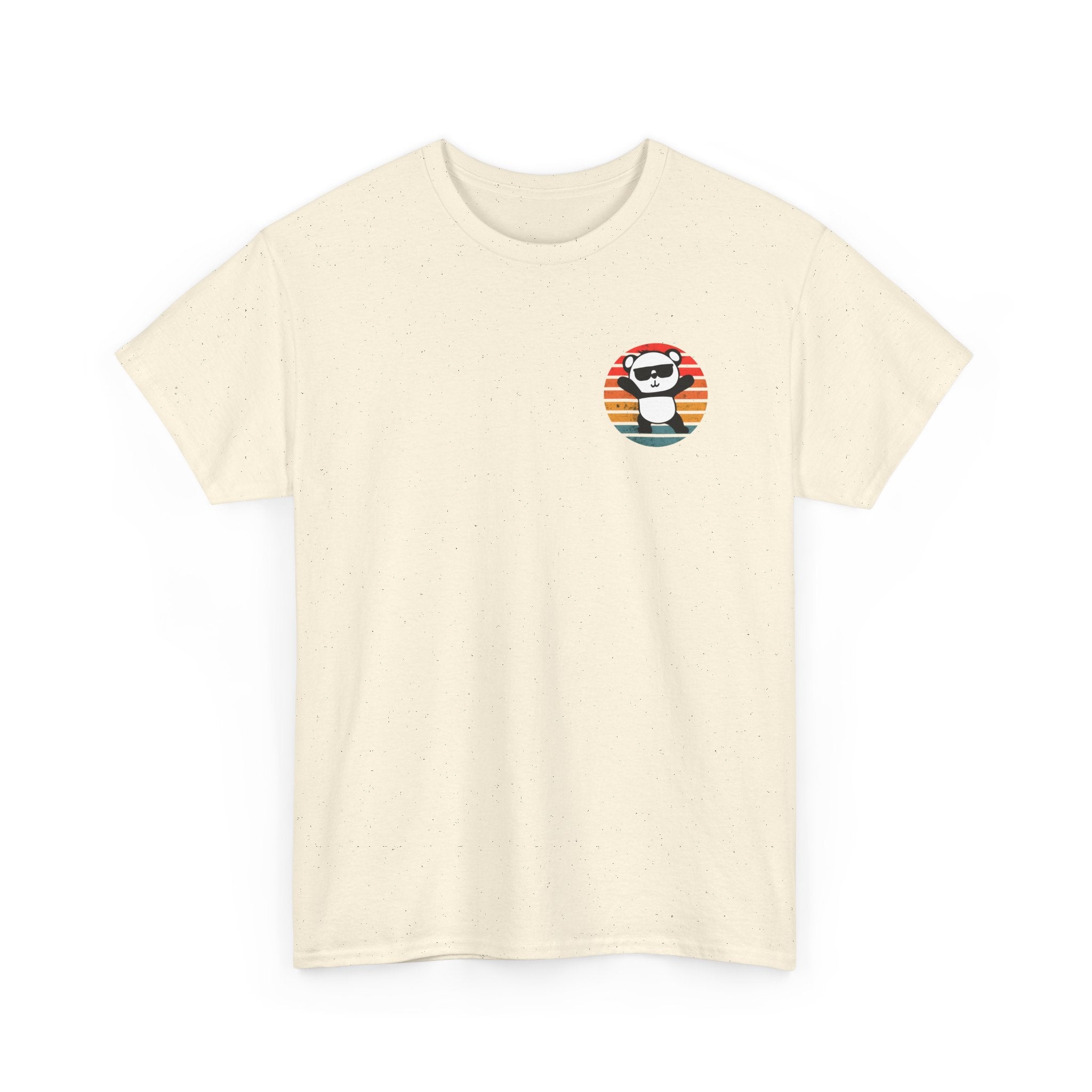 Cute Panda Retro Tee - Casual Cotton Shirt, Animal Lover Gift, Summer Style, Fun Graphic Tee, Unisex Fashion