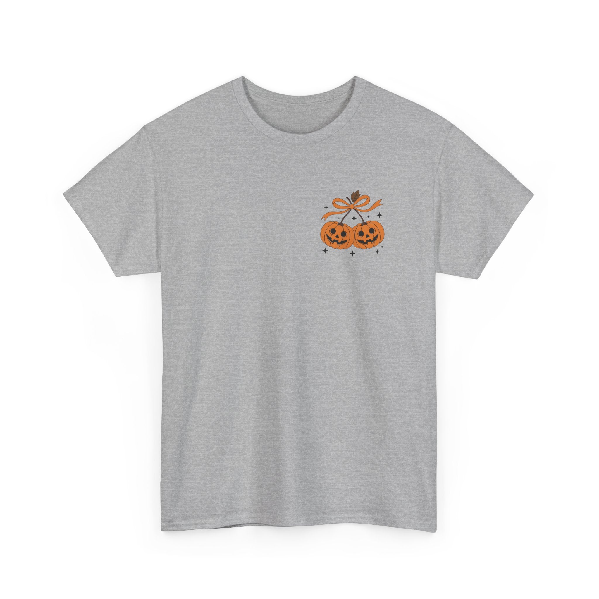 Halloween Ghost & Pumpkin Tee, Unisex Halloween Shirt, Spooky T-Shirt, Fall Fashion, Trick or Treat Top, Seasonal Apparel