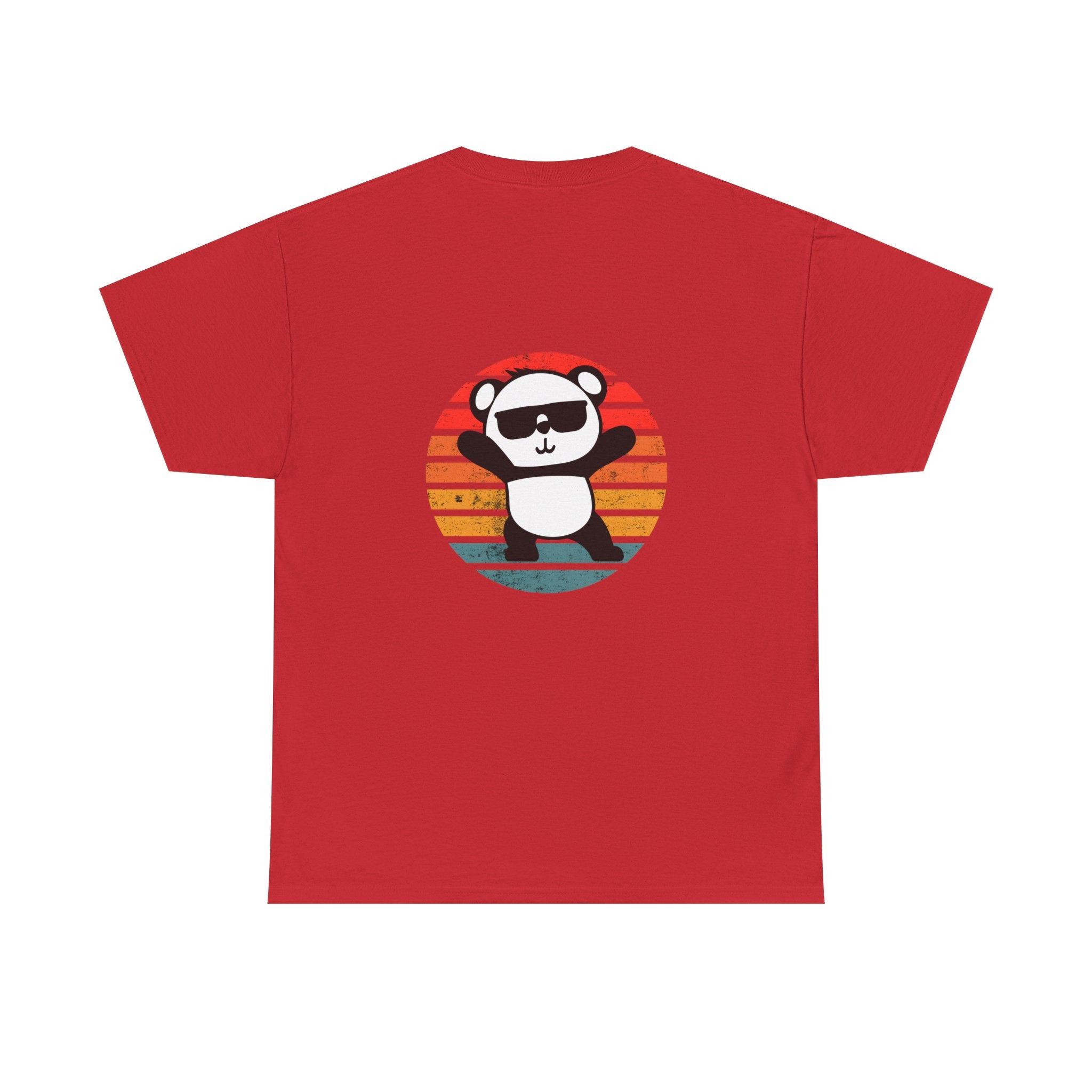 Cute Panda Retro Tee - Casual Cotton Shirt, Animal Lover Gift, Summer Style, Fun Graphic Tee, Unisex Fashion