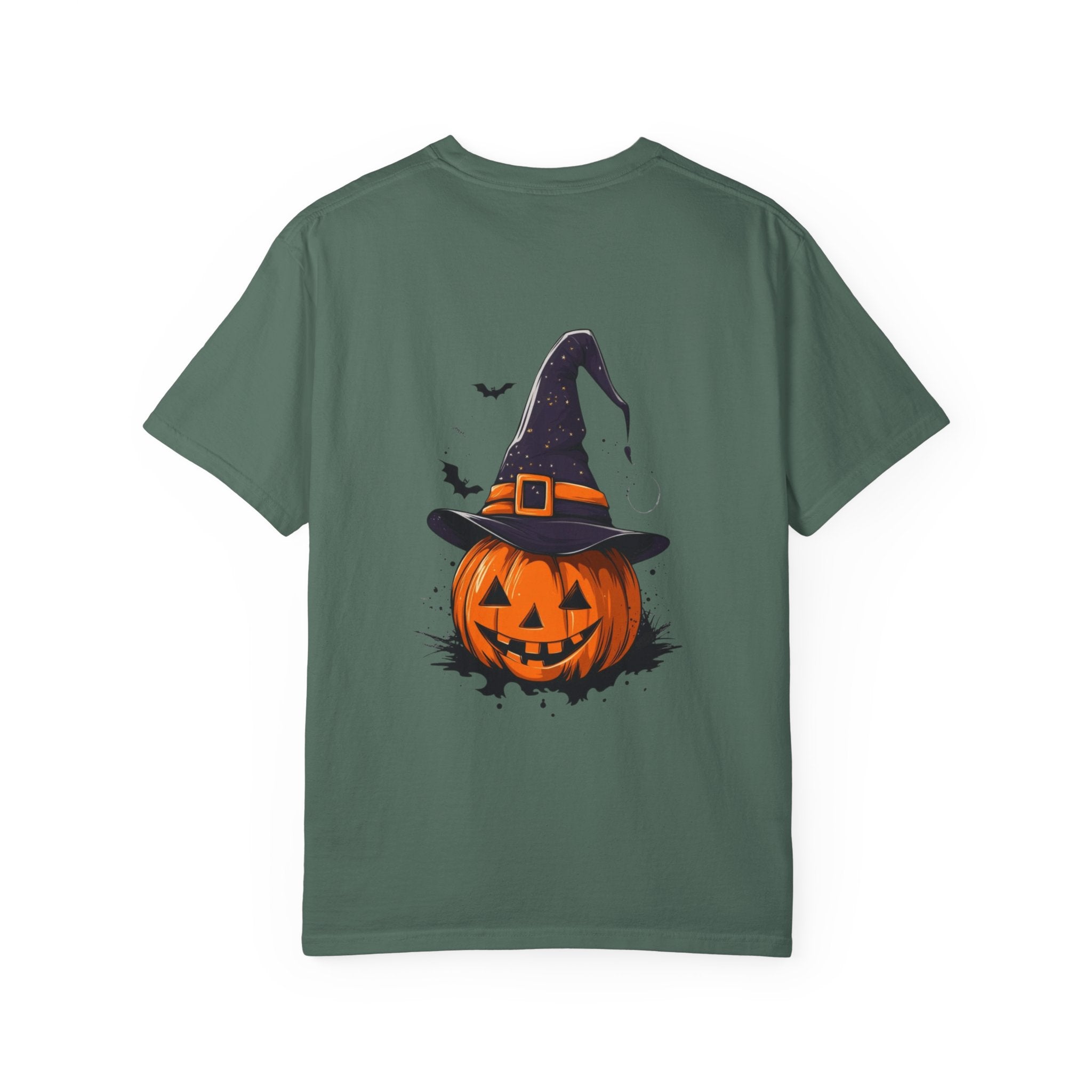 Halloween Unisex Garment-Dyed T-Shirt, Pumpkin Tee, Spooky Apparel, Fall Festival Shirt, Trick-or-Treat Top, Halloween Costume