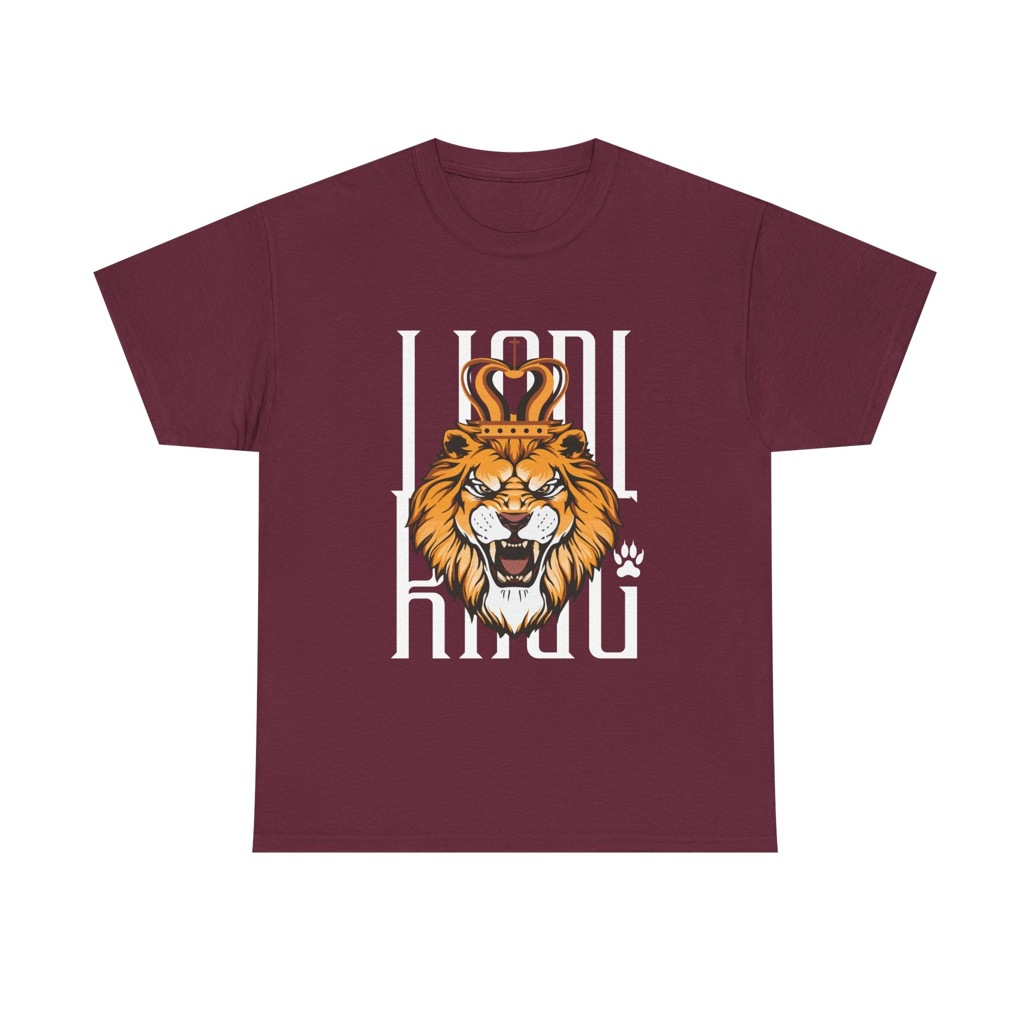 Bold Lion King Graphic Tee | Unisex Heavy Cotton Shirt for Animal Lovers, Gifts for Him, Funny T-Shirt, Wardrobe Essential, Casual Wear