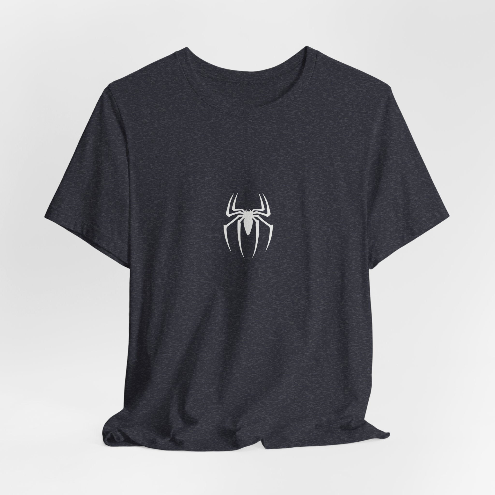 Spider Emblem Tee — White Spider on Red Web Graphic T-Shirt
