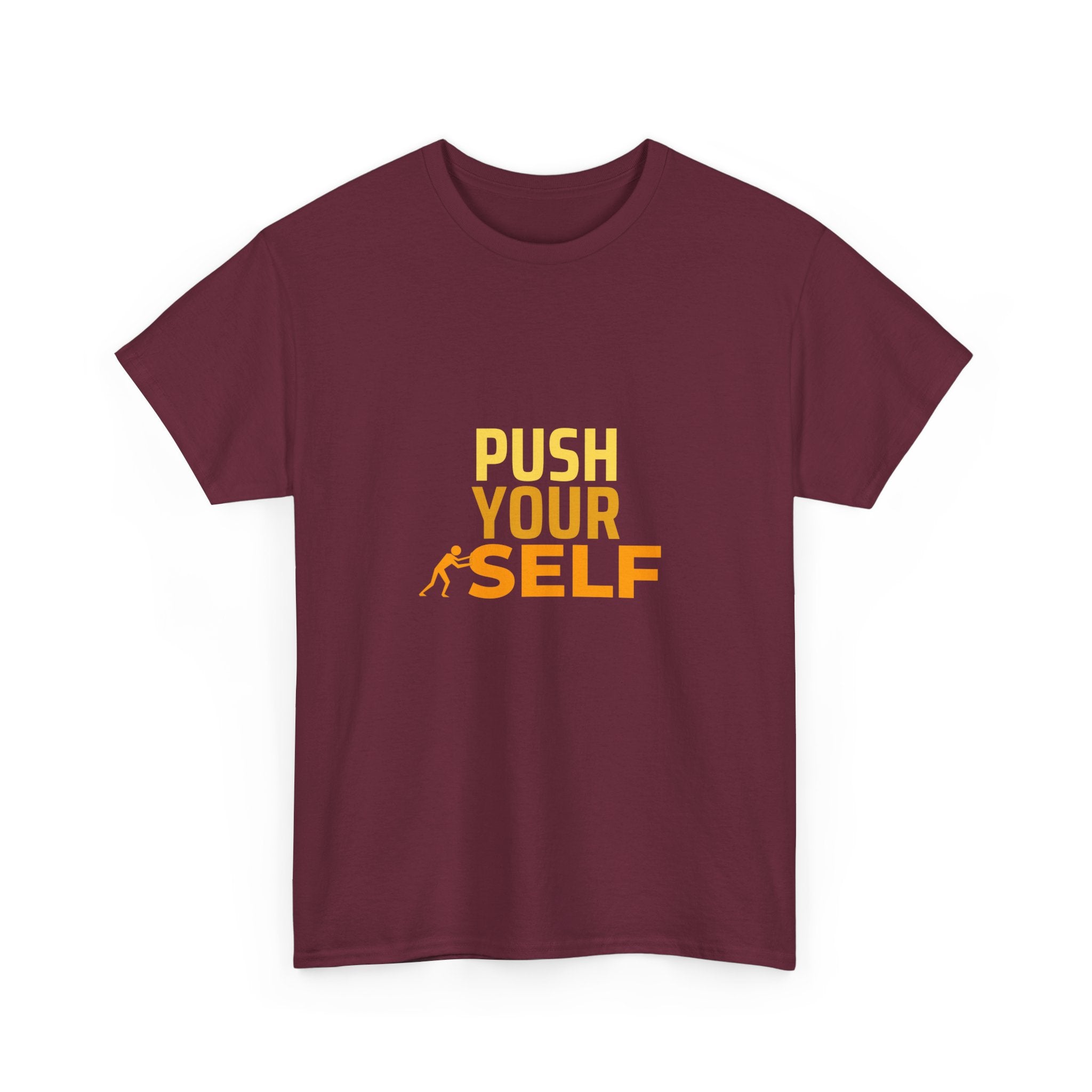 Motivational "Push Your Self" T-Shirt — Fitness Workout Tee