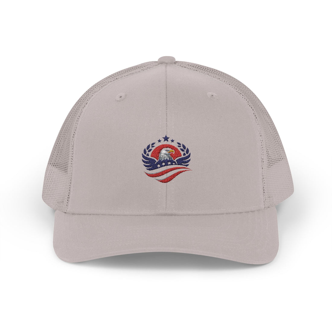 Trucker Cap — Patriotic Sunrise Eagle Embroidered Snapback