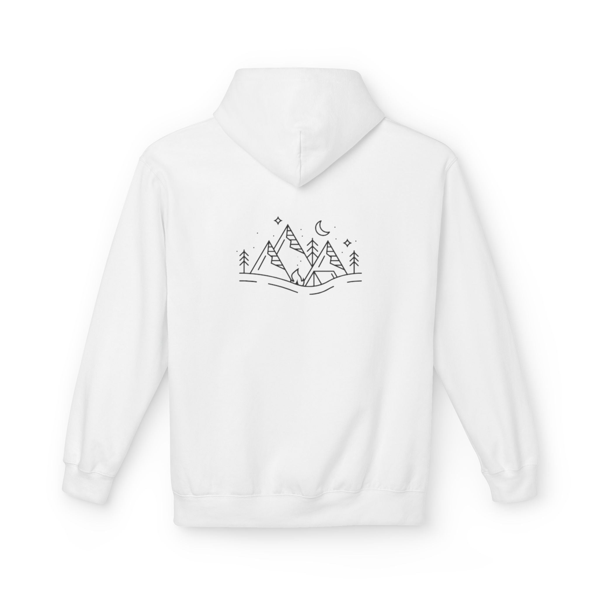 Adventure Hoodie — Minimal Mountain Graphic Pullover