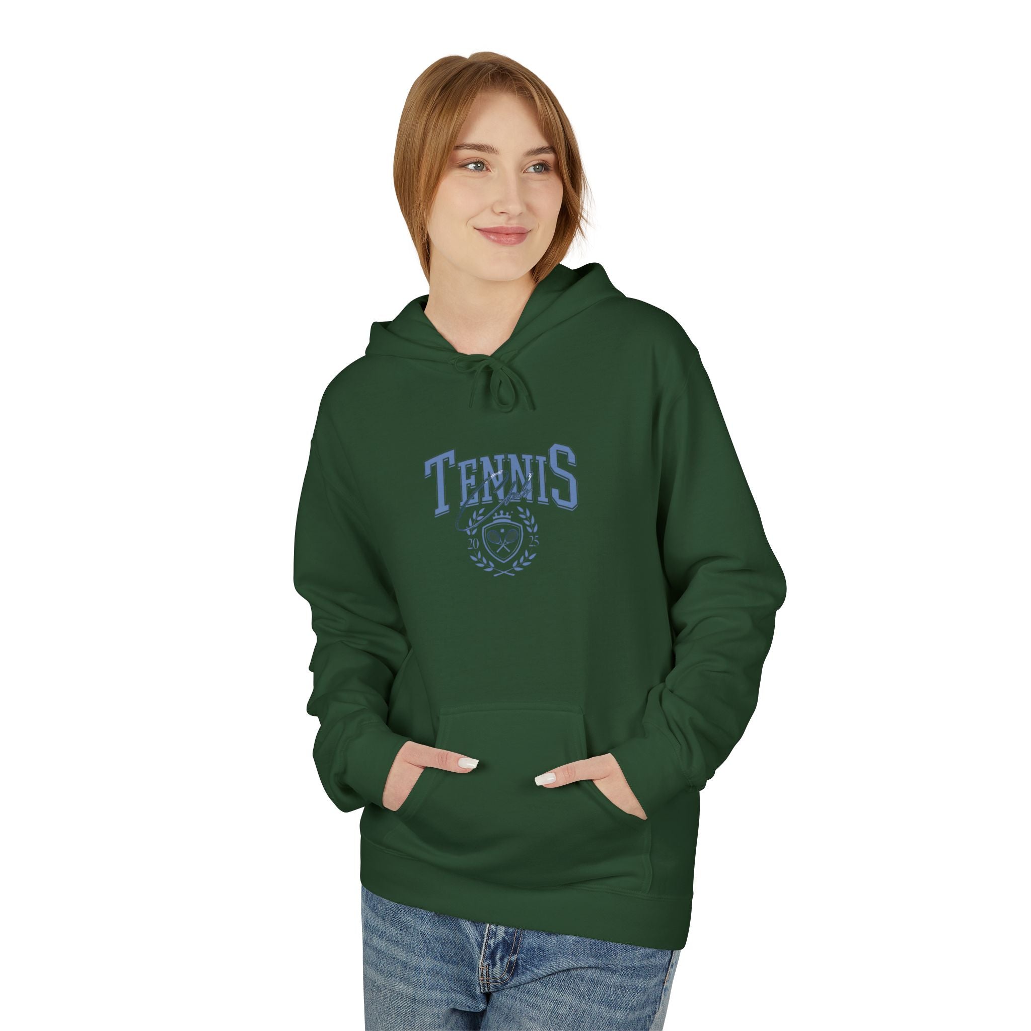 Tennis Hoodie — Vintage Court Graphic Sweatshirt