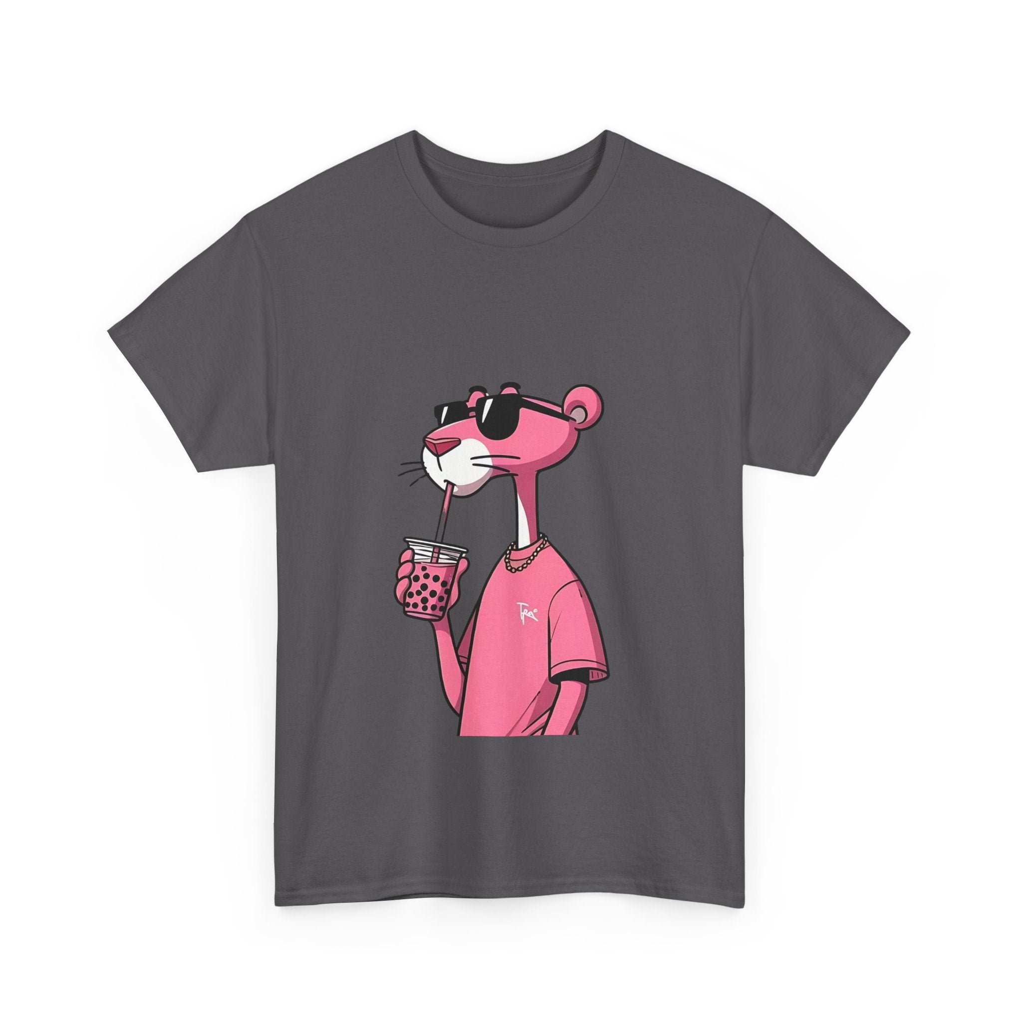 Chill Vibes Unisex Tee | Fun Summer Shirt, Casualwear, Gift for Friends, Beach Outing, Pink Panther Design