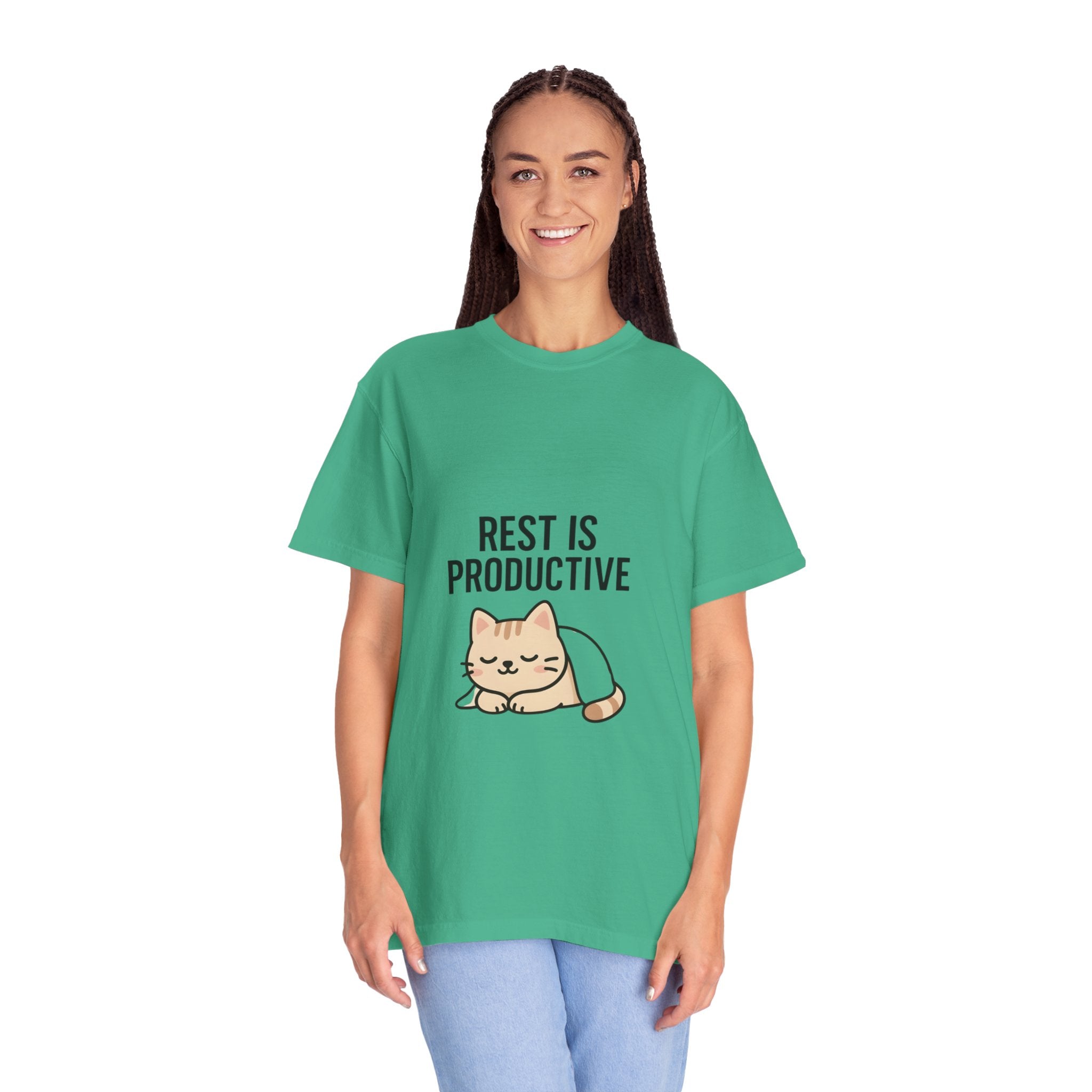 Rest Is Productive Cat T-Shirt