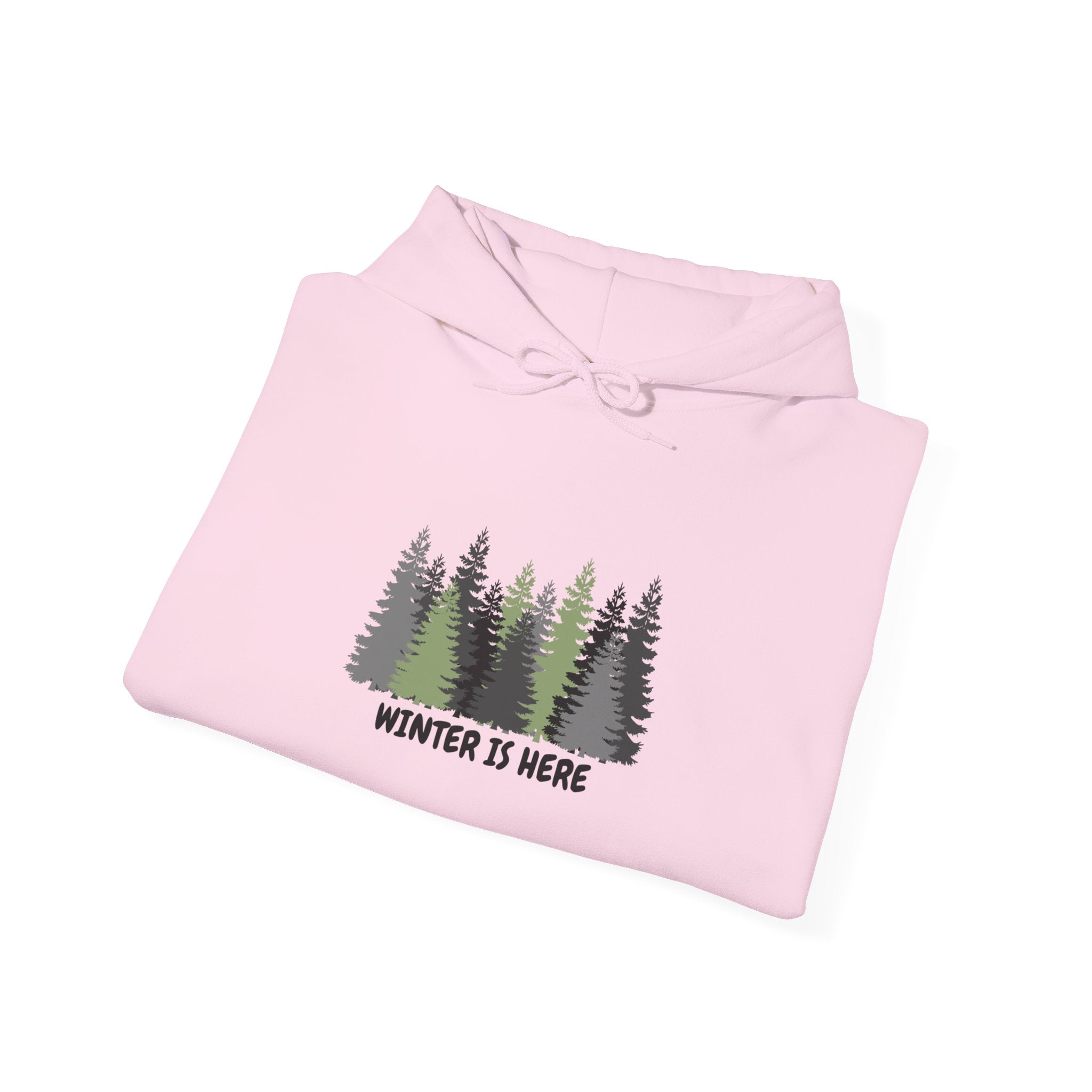 Winter Is Here Hoodie – Pine Forest Graphic Winter Sweatshirt