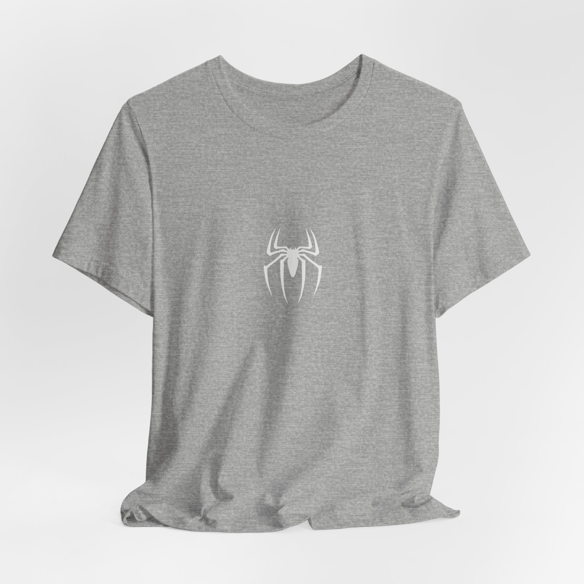 Spider Emblem Tee — White Spider on Red Web Graphic T-Shirt