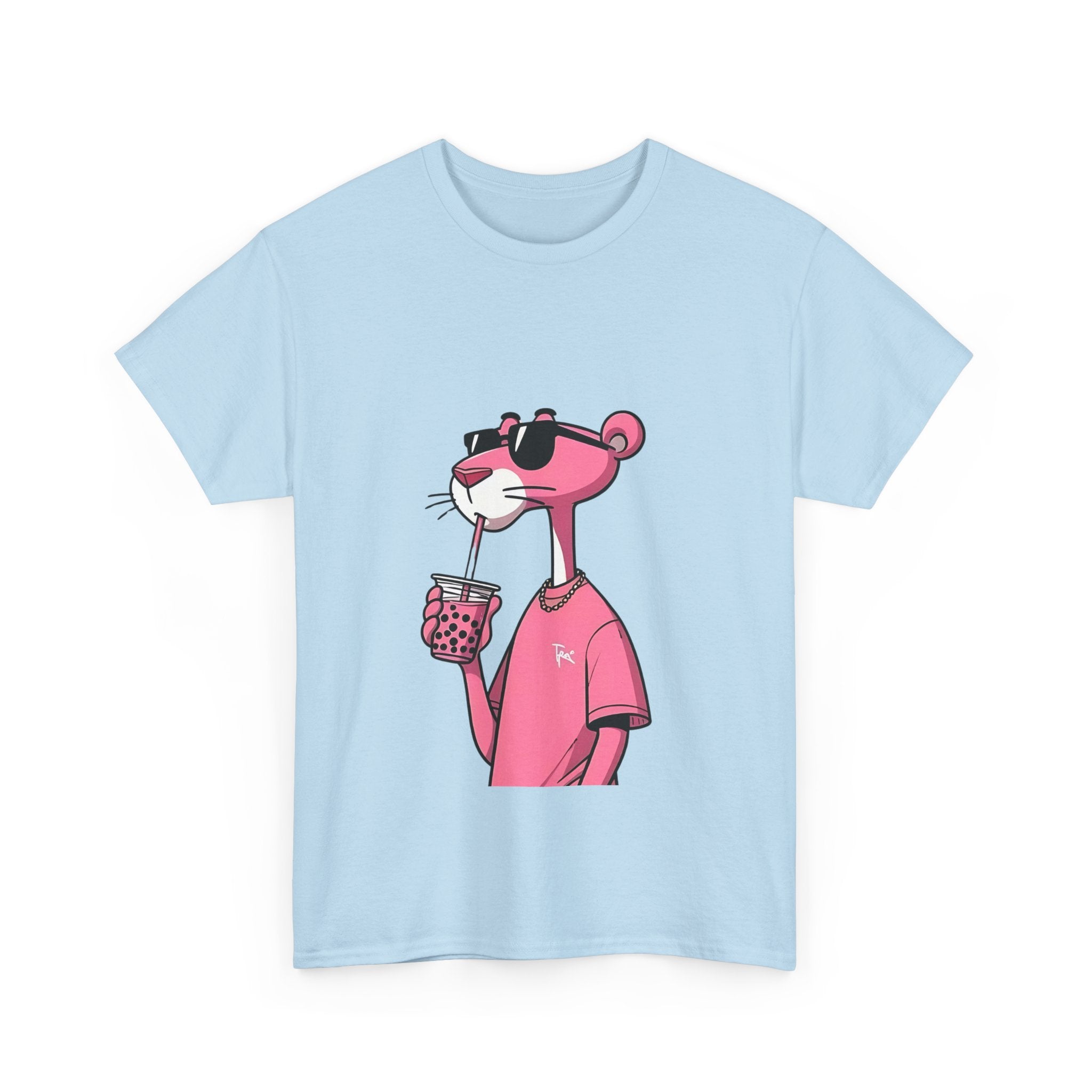 Chill Vibes Unisex Tee | Fun Summer Shirt, Casualwear, Gift for Friends, Beach Outing, Pink Panther Design