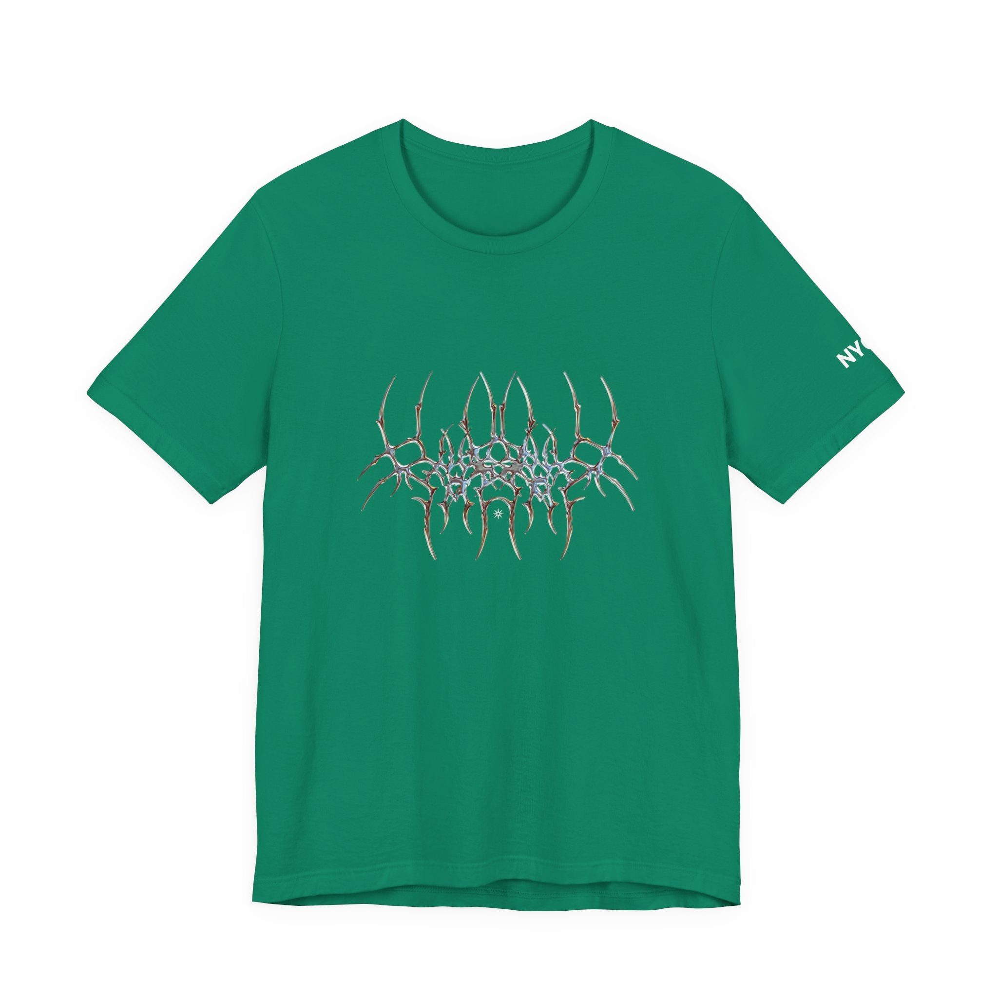 Gothic Spider Web Graphic Tee — Trippy Dark Metal Design