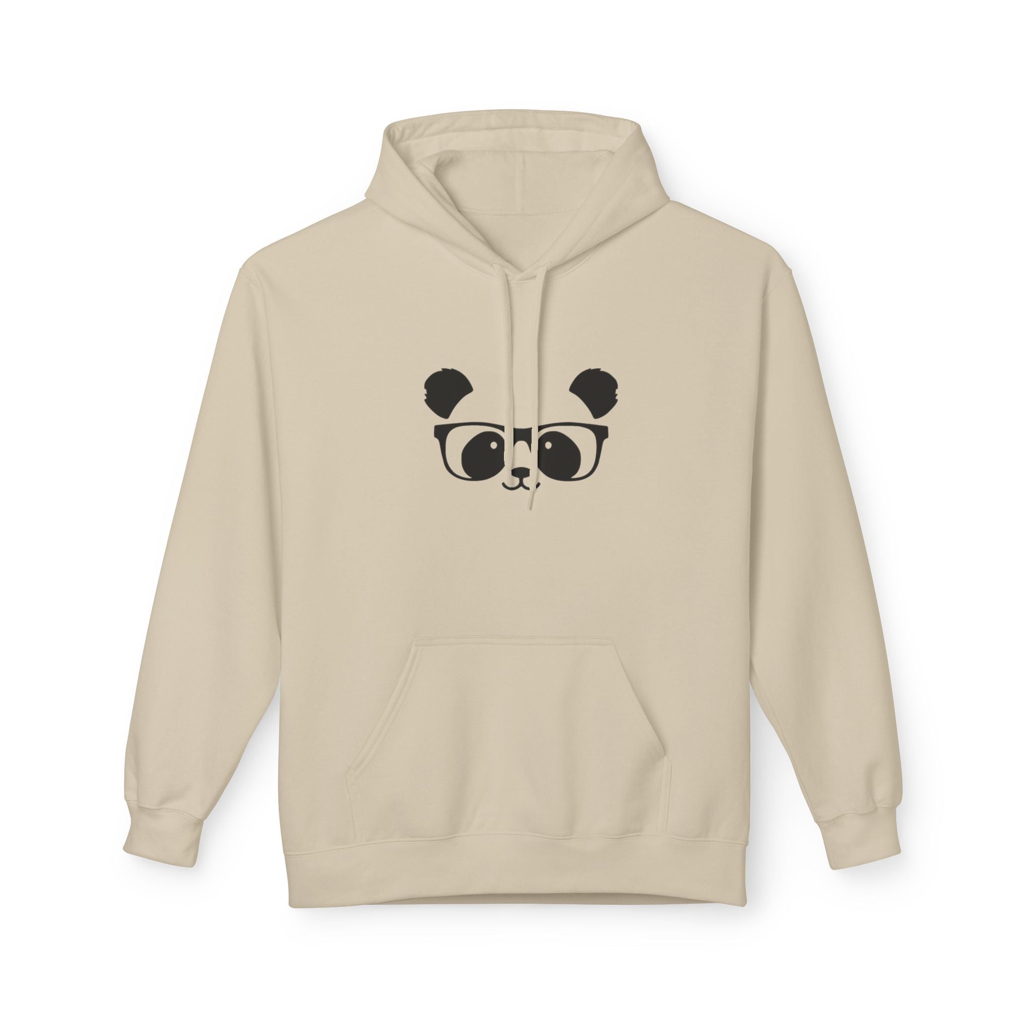Panda Glasses Hoodie — Cute Minimalist Panda Face Pullover