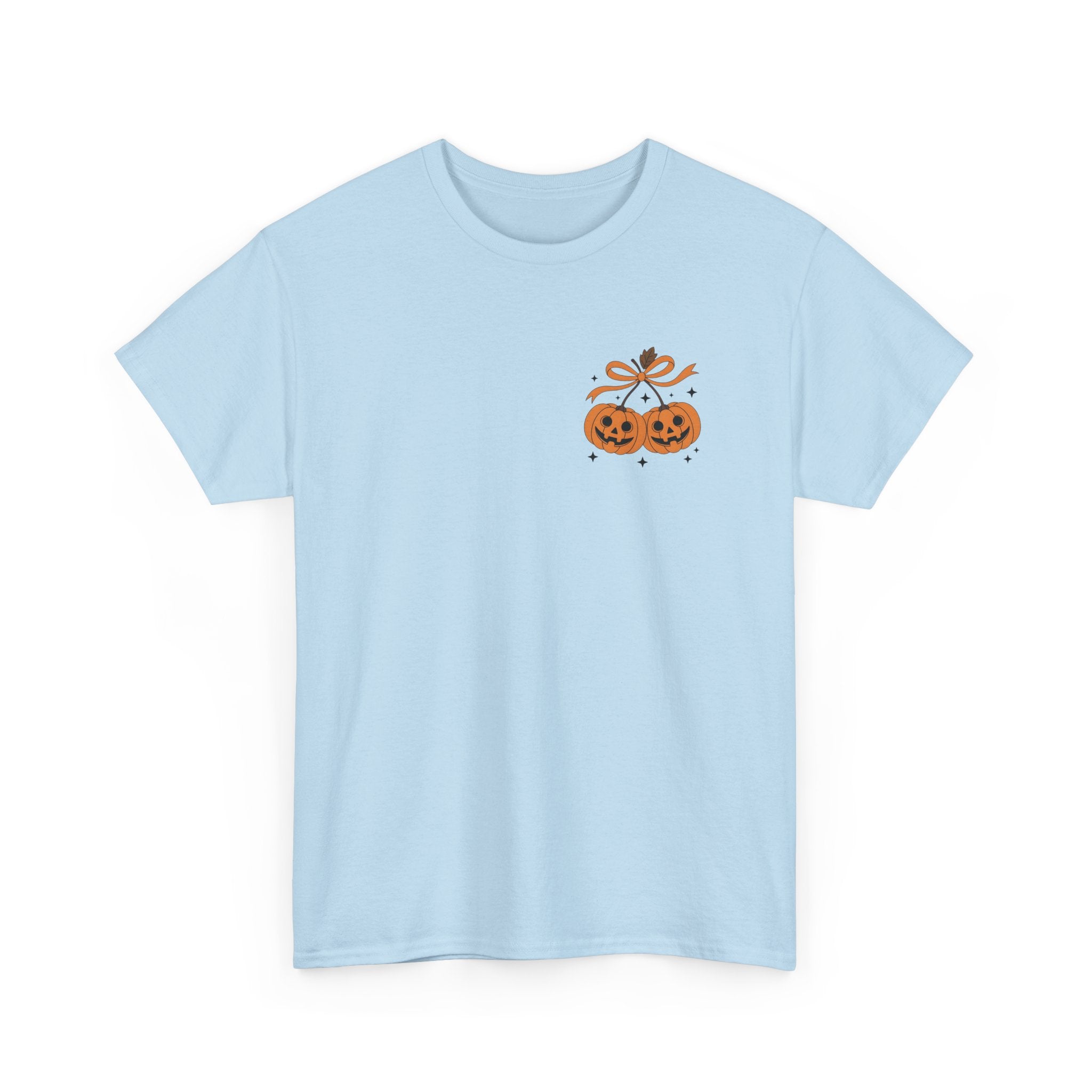 Halloween Ghost & Pumpkin Tee, Unisex Halloween Shirt, Spooky T-Shirt, Fall Fashion, Trick or Treat Top, Seasonal Apparel