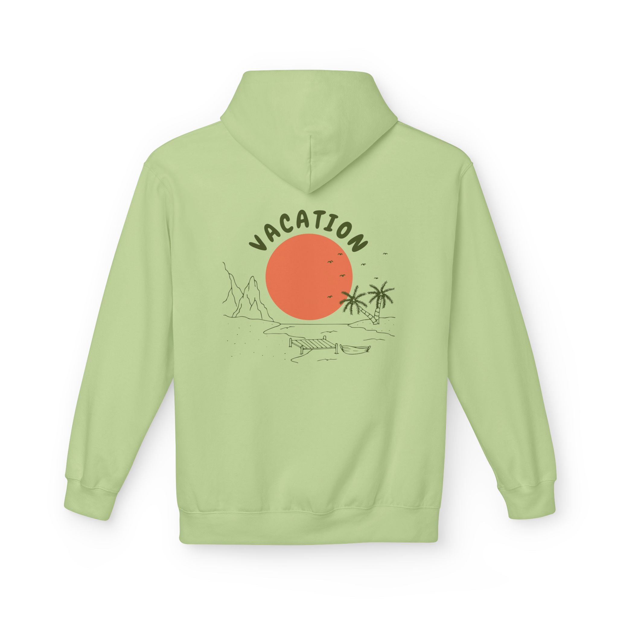 Vacation Graphic Hoodie — Retro Sunset Beach Pullover