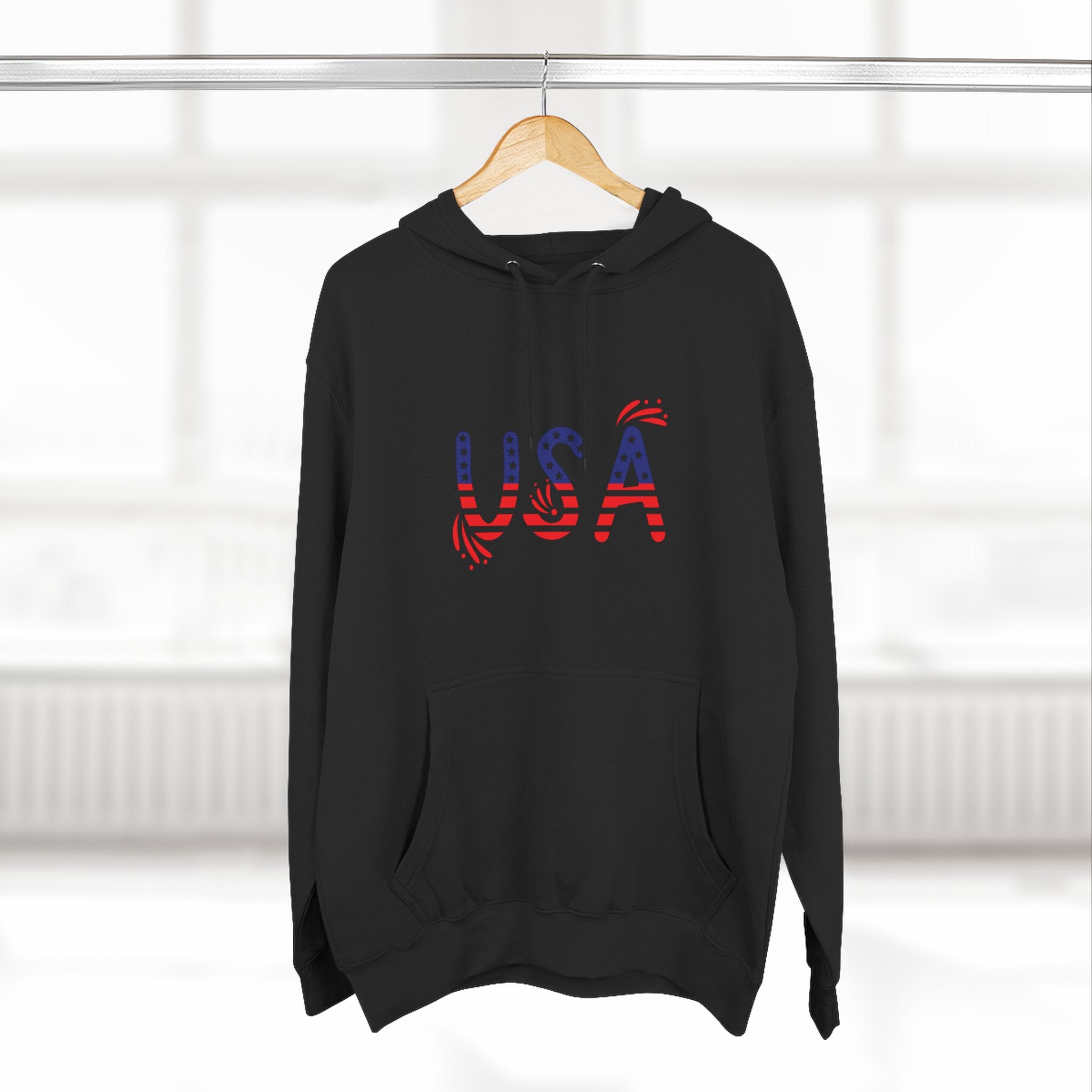 Patriotic USA Fleece Hoodie