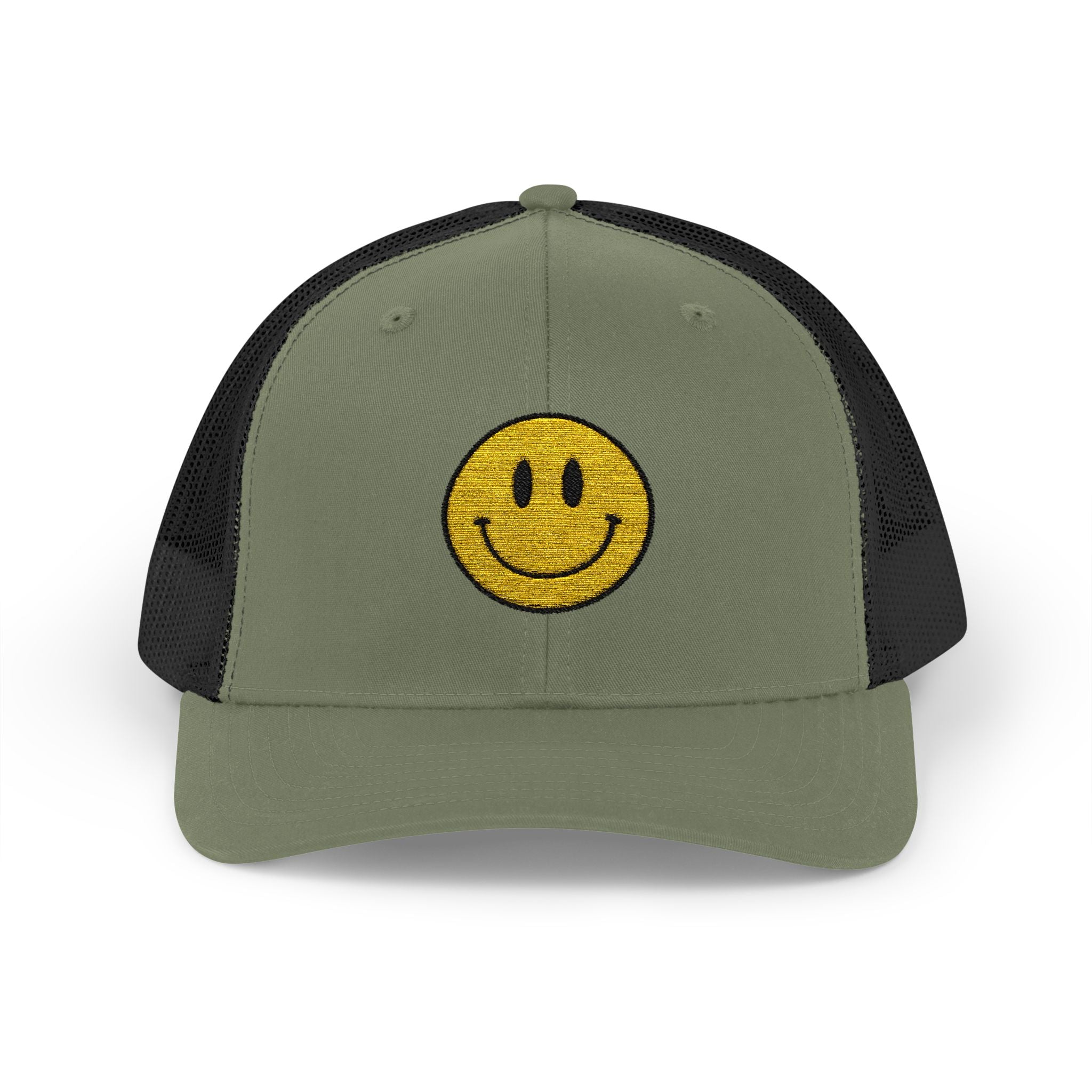 Happy Smile Snapback Trucker Cap - Playful Outdoor Hat, Perfect Gift for Friends, Festivals, Everyday Wear, Smiley Design
