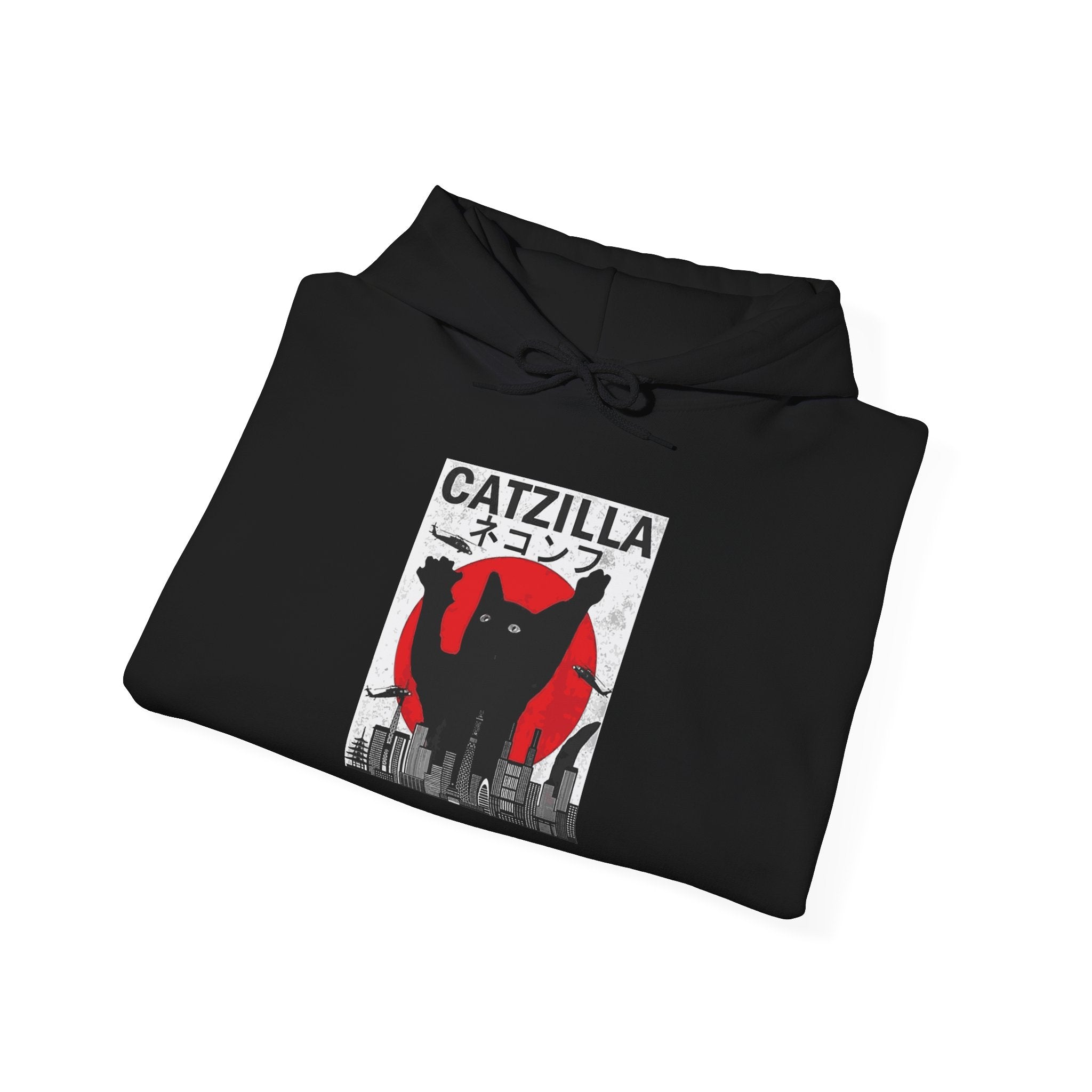 Unisex Catzilla Hoodie | Cozy Sweatshirt for Cat Lovers, Unique Gift for Pet Owners, Funny Cat Lover Apparel, Trendy Streetwear