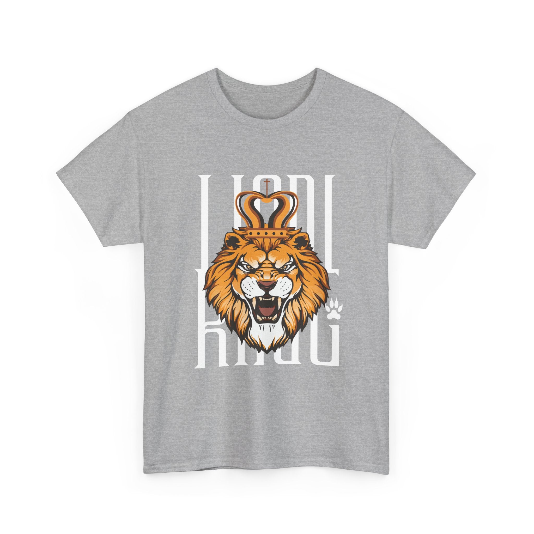 Bold Lion King Graphic Tee | Unisex Heavy Cotton Shirt for Animal Lovers, Gifts for Him, Funny T-Shirt, Wardrobe Essential, Casual Wear