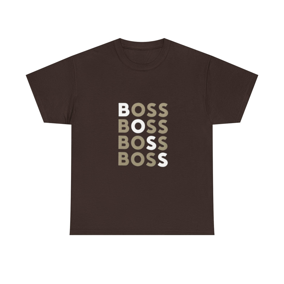 Boss Repeat Graphic Tee — Retro Stacked 'BOSS' Design