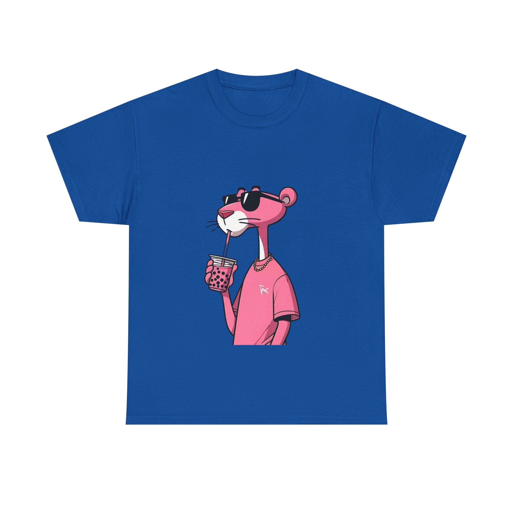 Chill Vibes Unisex Tee | Fun Summer Shirt, Casualwear, Gift for Friends, Beach Outing, Pink Panther Design