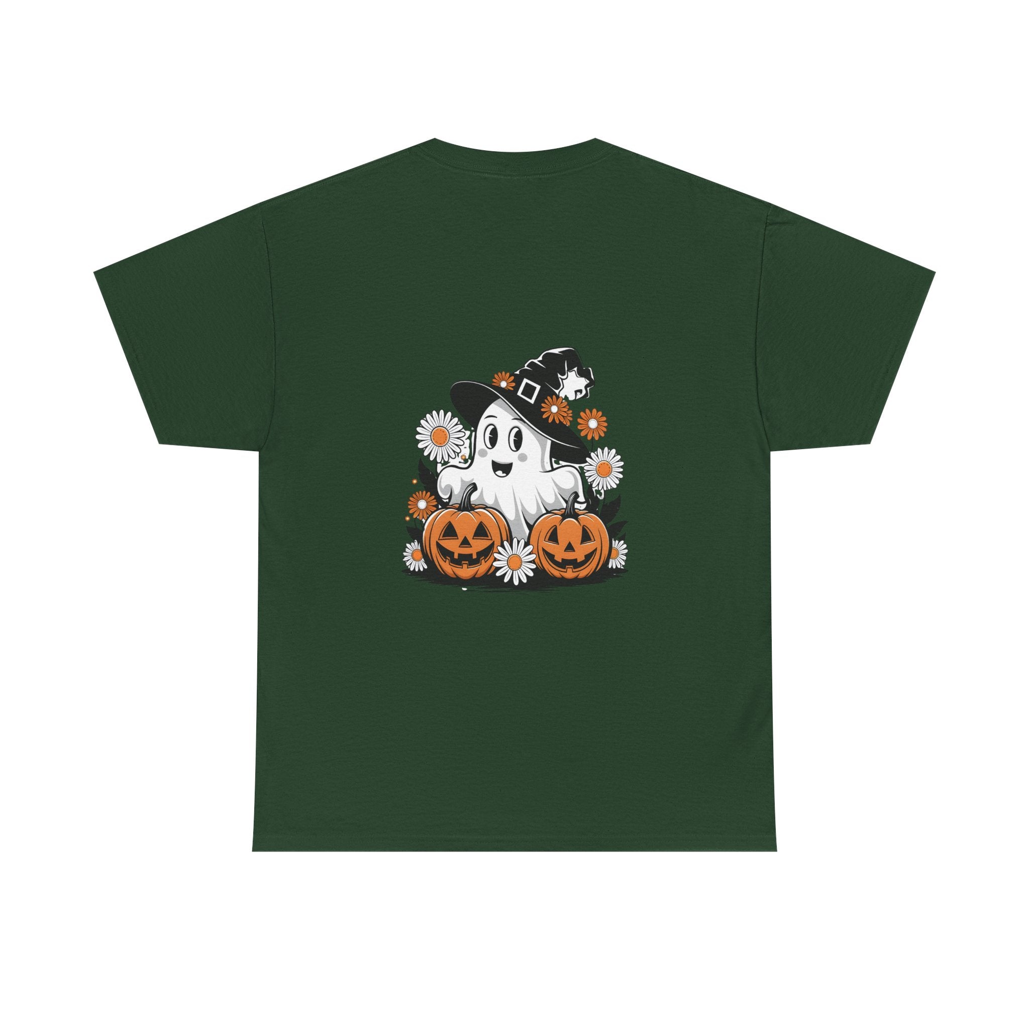 Halloween Ghost & Pumpkin Tee, Unisex Halloween Shirt, Spooky T-Shirt, Fall Fashion, Trick or Treat Top, Seasonal Apparel