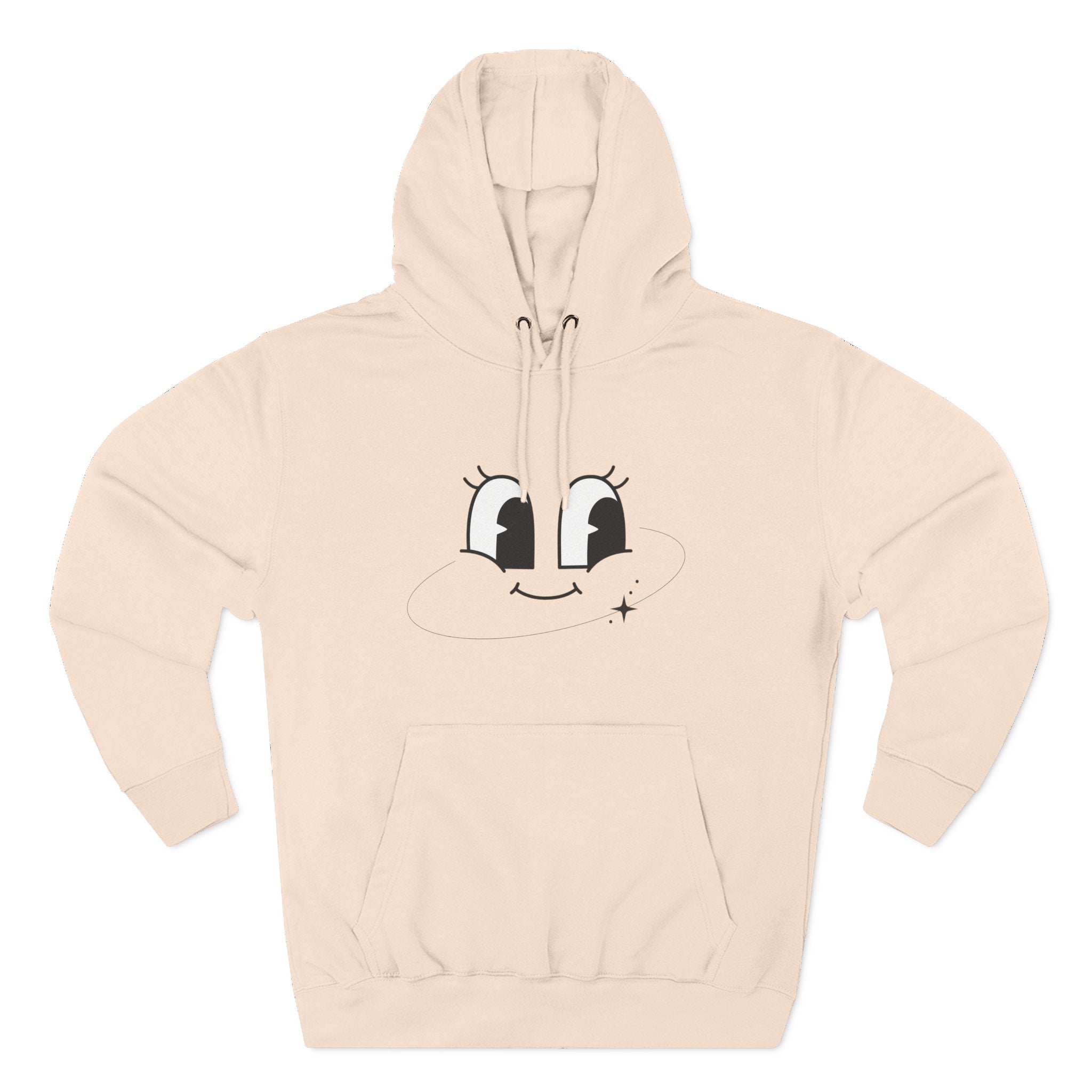 Smiley Face Fleece Hoodie - Cozy Unisex Sweatshirt for All Ages