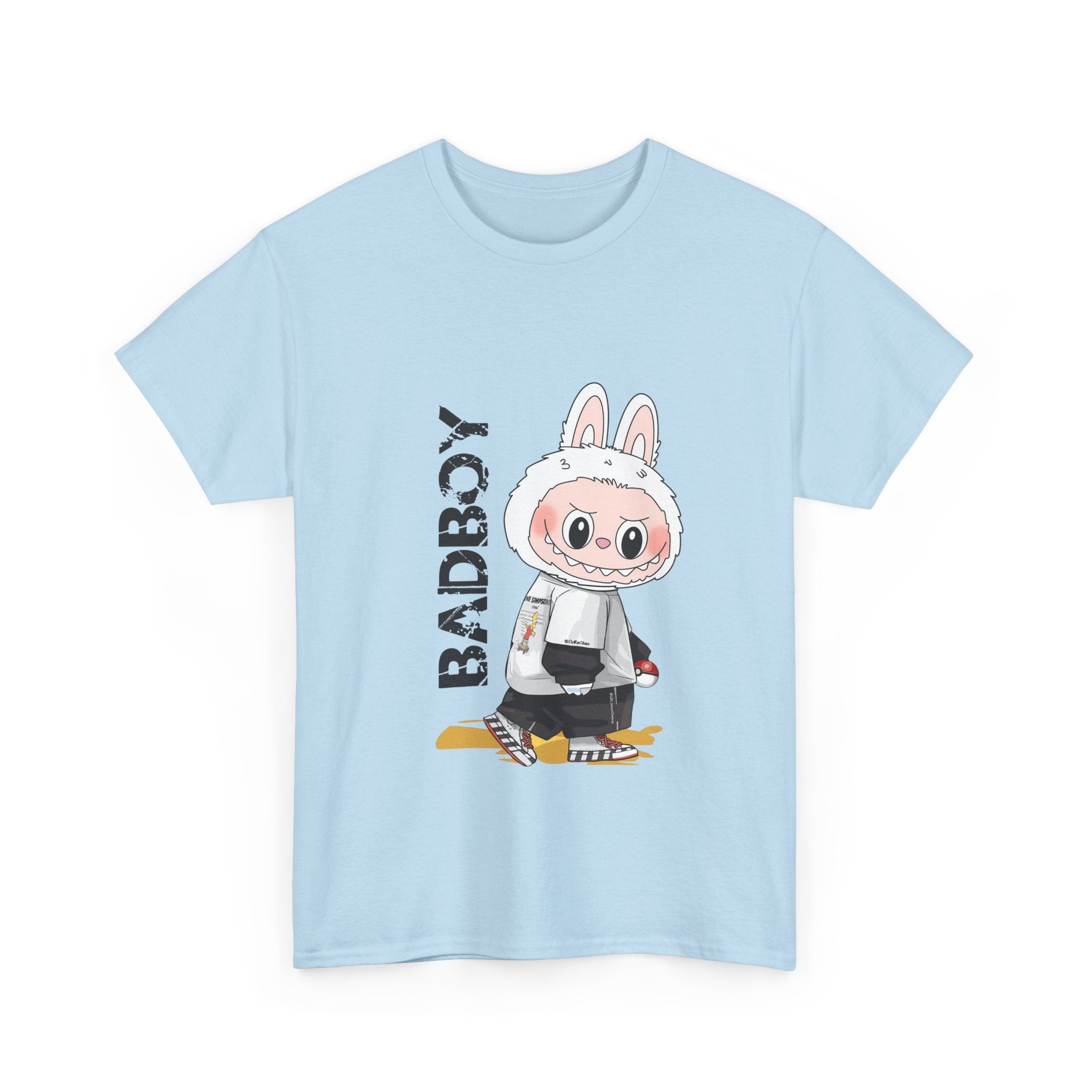 Cute Badboy Bunny Unisex Cotton Tee, Graphic Tee, Casual Wear, Cartoon T-Shirt, Gift for Animal Lovers, Streetwear