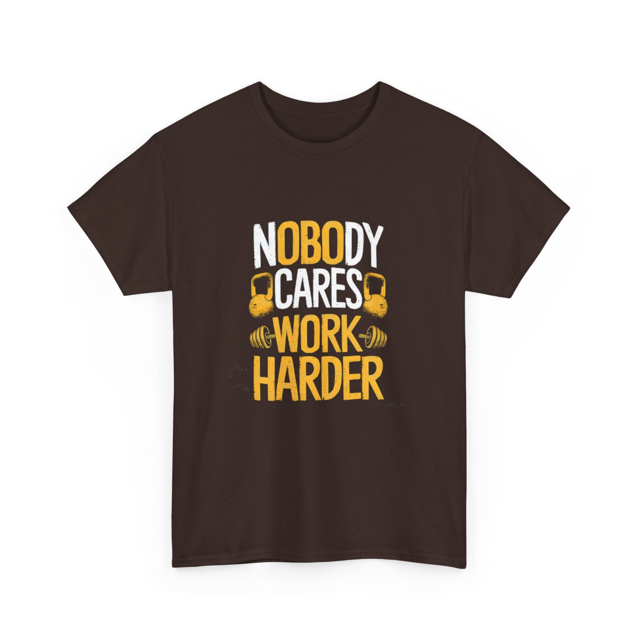 Workout Tee — "Nobody Cares, Work Harder" Motivational Gym T‑Shirt