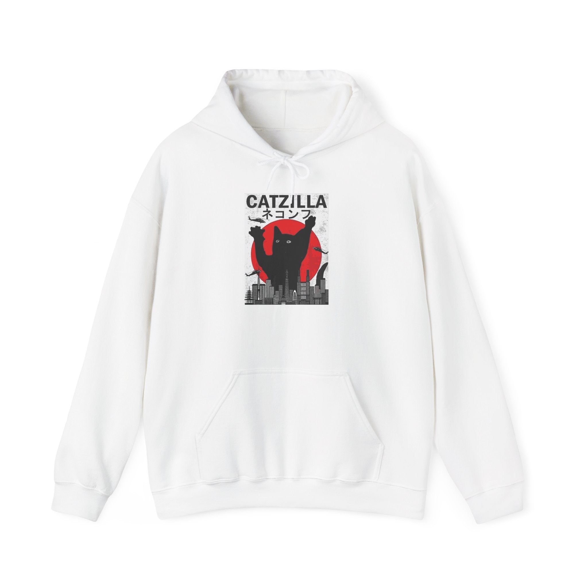 Unisex Catzilla Hoodie | Cozy Sweatshirt for Cat Lovers, Unique Gift for Pet Owners, Funny Cat Lover Apparel, Trendy Streetwear