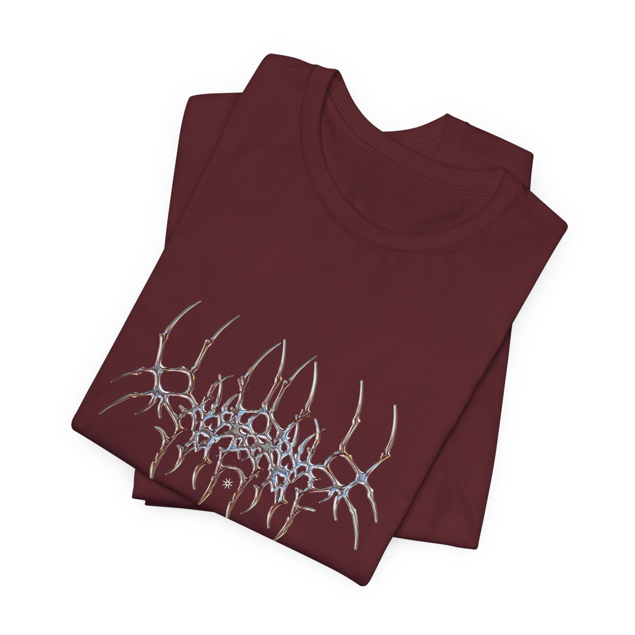 Gothic Spider Web Graphic Tee — Trippy Dark Metal Design