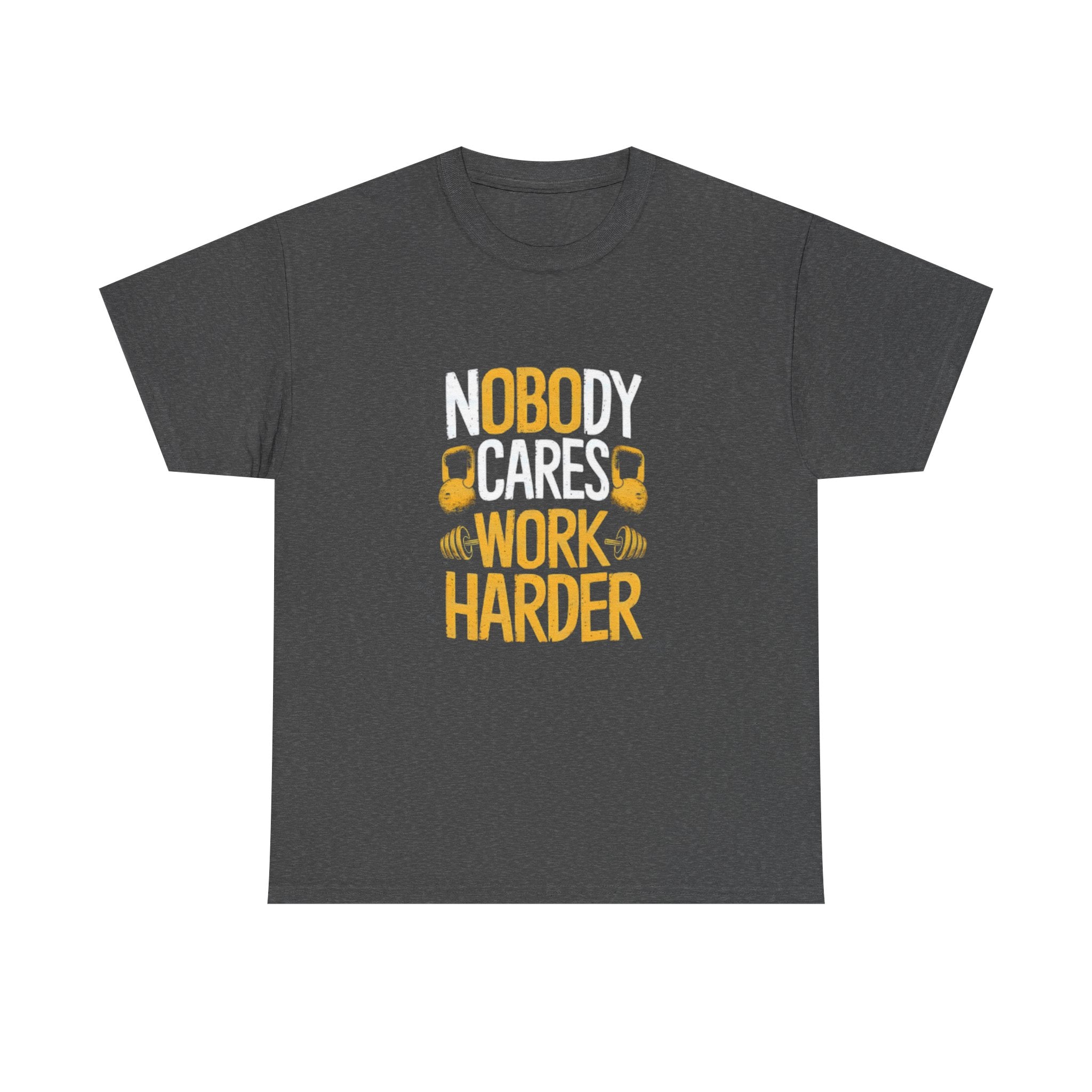 Workout Tee — "Nobody Cares, Work Harder" Motivational Gym T‑Shirt