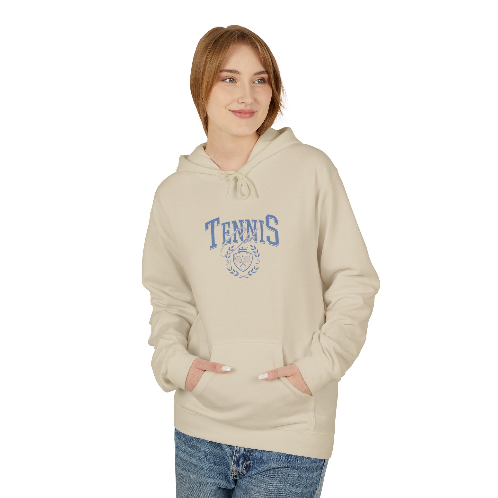 Tennis Hoodie — Vintage Court Graphic Sweatshirt