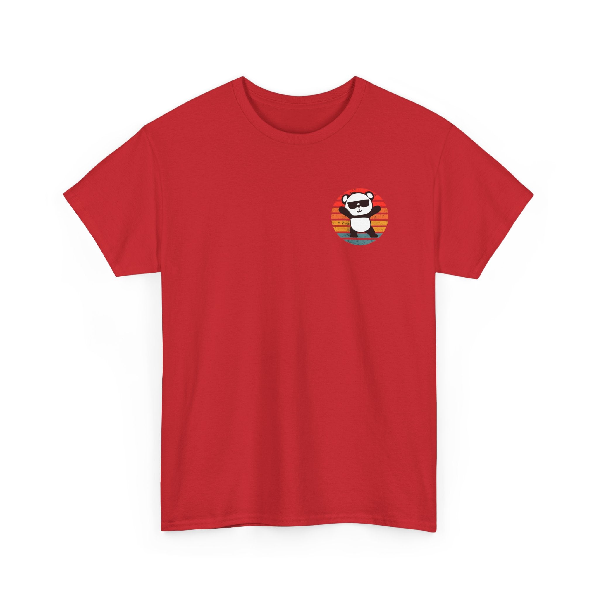 Cute Panda Retro Tee - Casual Cotton Shirt, Animal Lover Gift, Summer Style, Fun Graphic Tee, Unisex Fashion