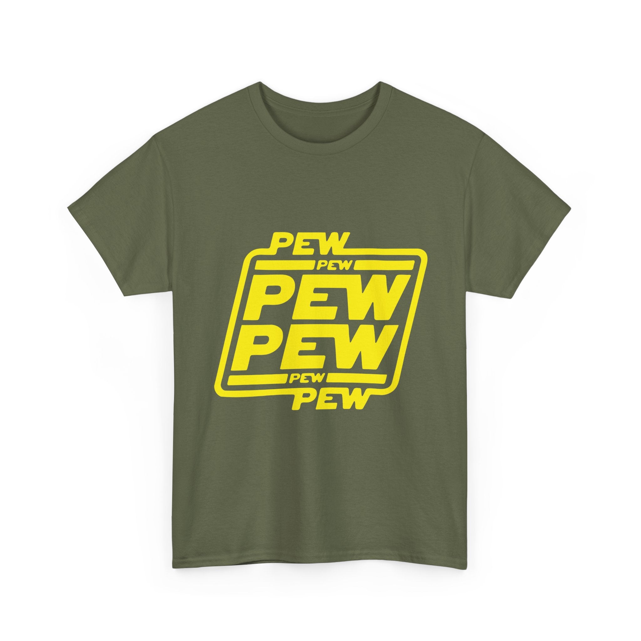 Playful Pew Pew Tee, Graphic T-Shirt, Casual Humor Top, Gift for Gamers, Unisex Cotton Tee, Fun Statement Shirt