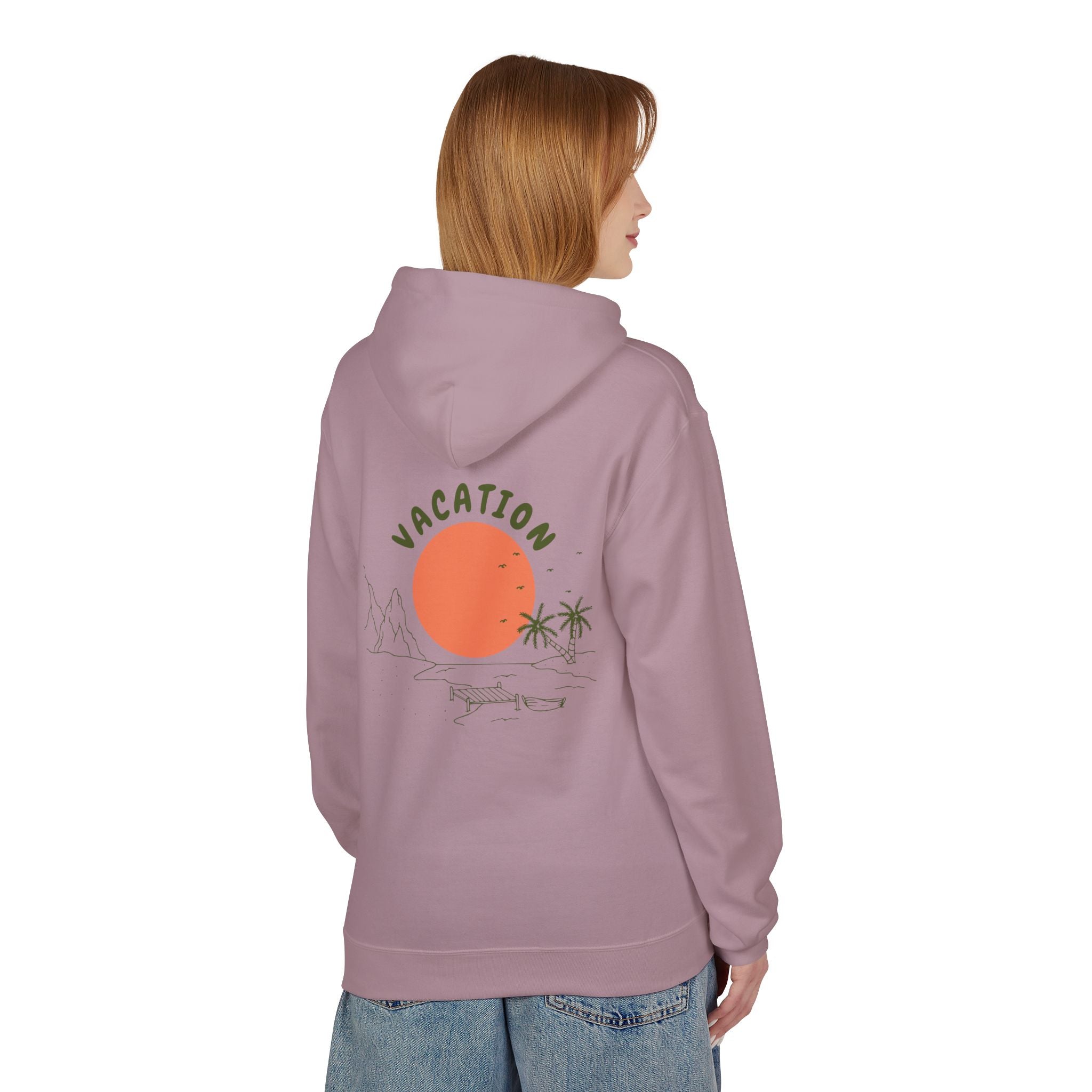 Vacation Graphic Hoodie — Retro Sunset Beach Pullover