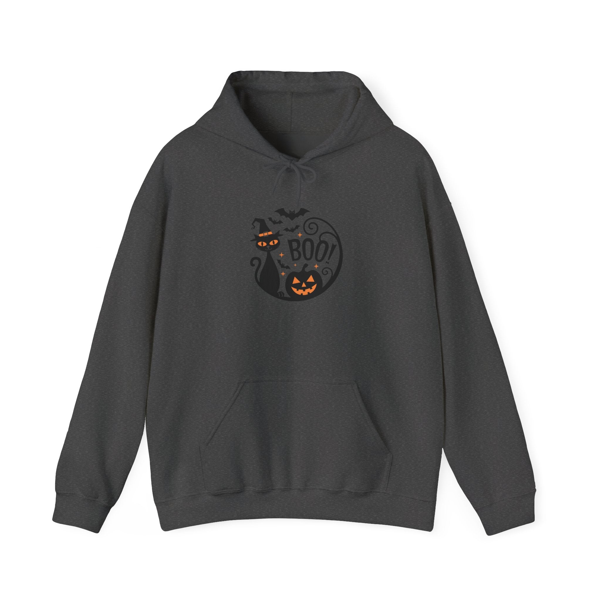 Spooky Cat Halloween Sweatshirt, Cozy Halloween Sweatshirt, Cute Ghost Sweatshirt, Unisex Halloween Hoodie, Fall Fashion Hoodie