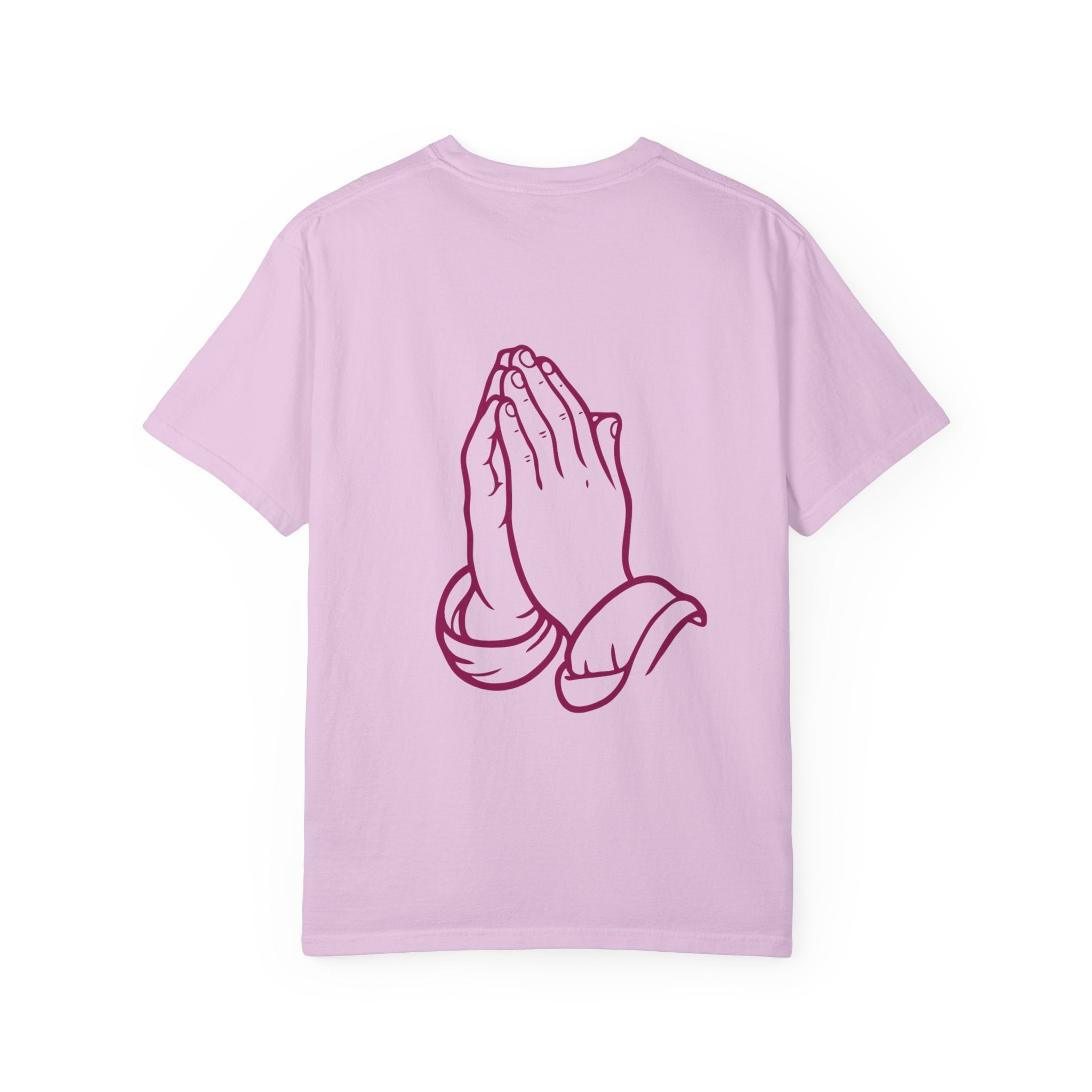 Pray Graphic T-Shirt — "Pray" Front & Praying Hands Back Spiritual Tee