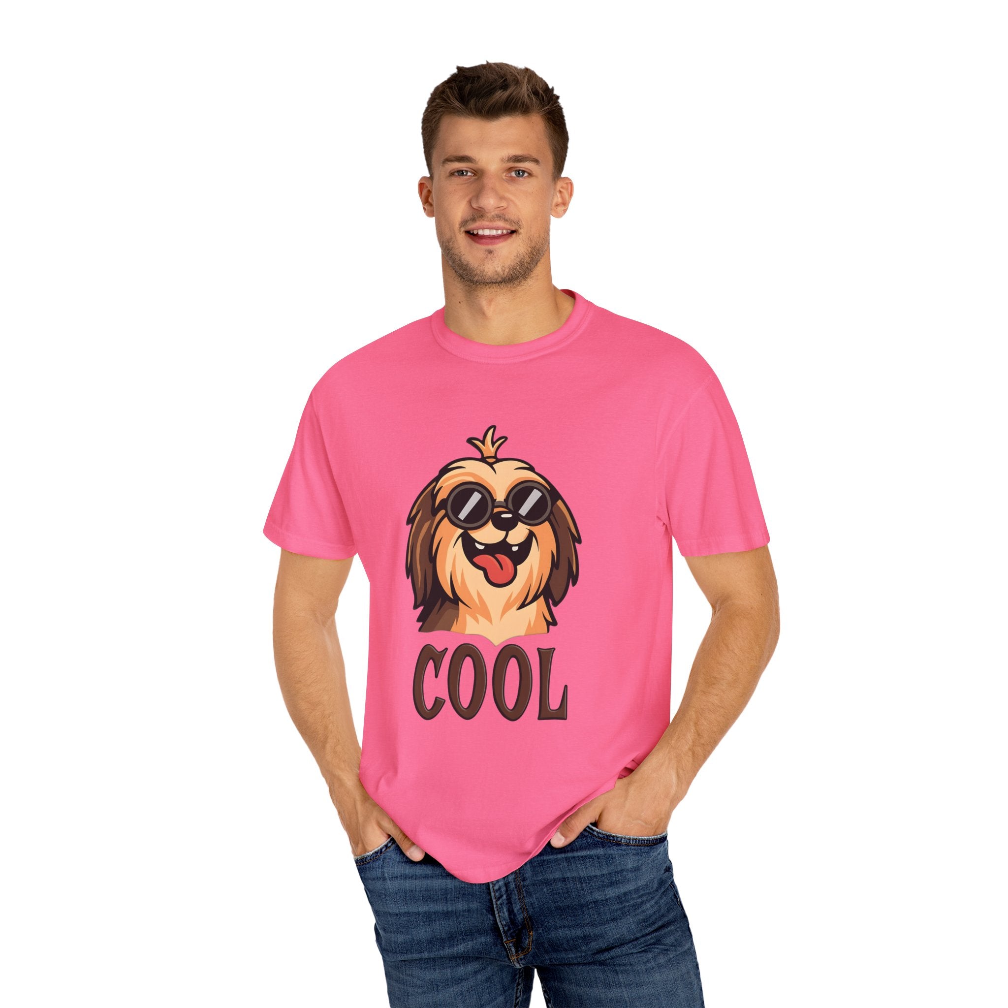 Cool Dog Graphic T-Shirt, Unisex Pet Lover Tee, Fashionable Casual Wear, Gift for Dog Owners, Summer Wardrobe Essential
