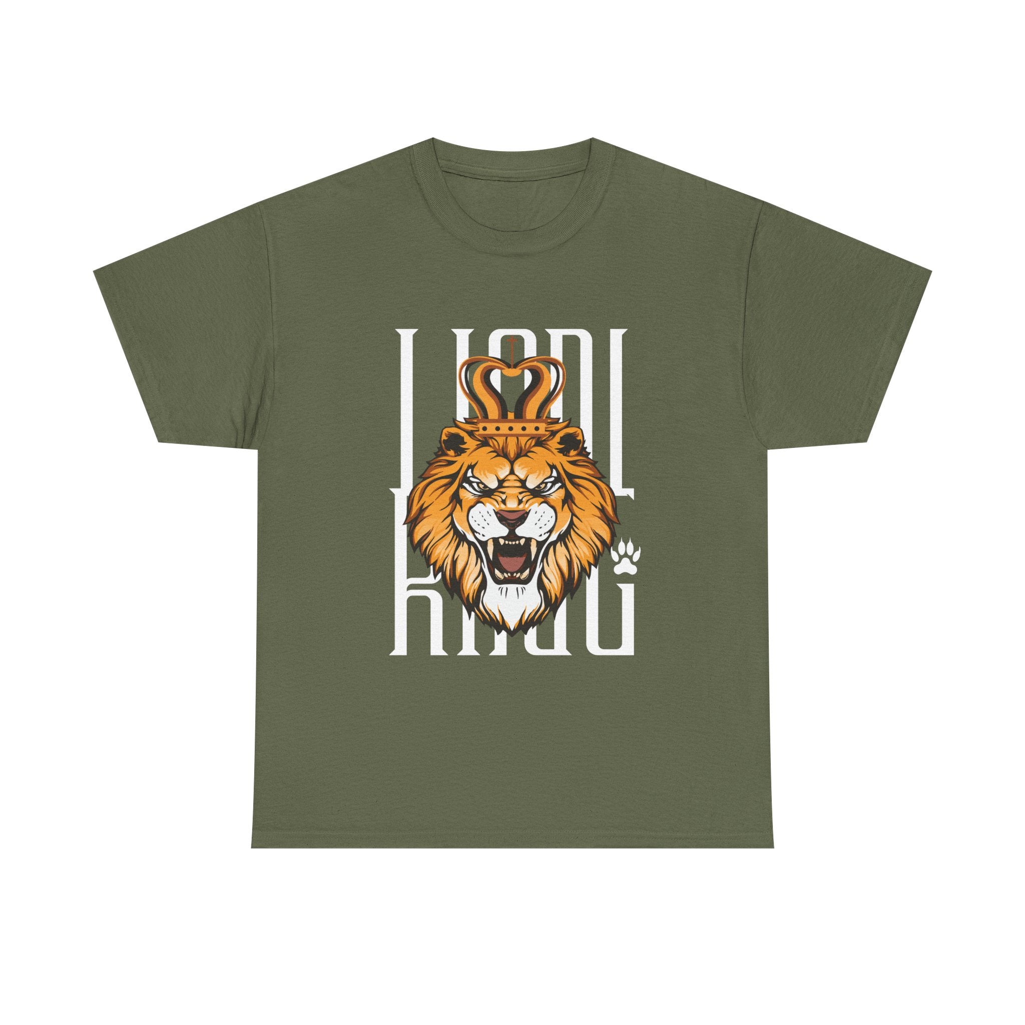 Bold Lion King Graphic Tee | Unisex Heavy Cotton Shirt for Animal Lovers, Gifts for Him, Funny T-Shirt, Wardrobe Essential, Casual Wear