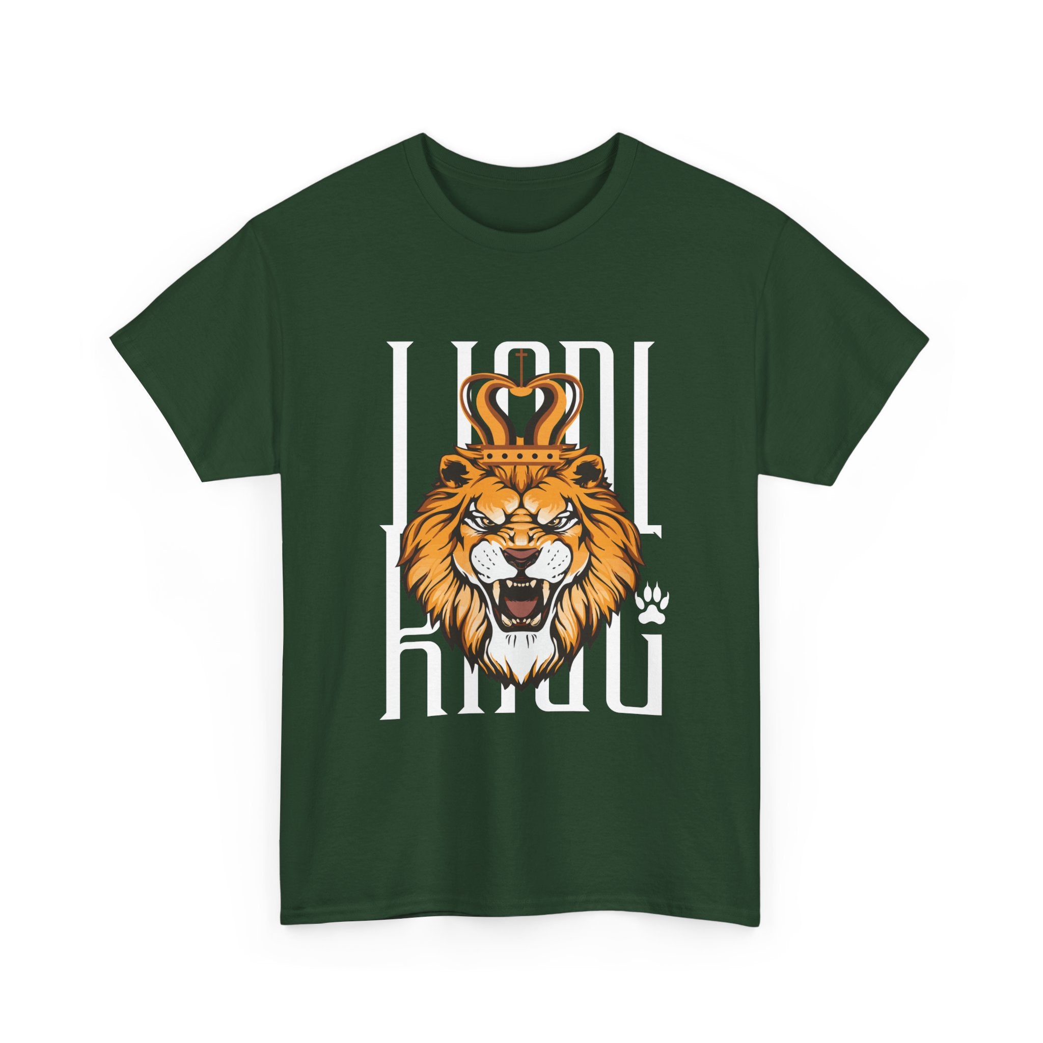 Bold Lion King Graphic Tee | Unisex Heavy Cotton Shirt for Animal Lovers, Gifts for Him, Funny T-Shirt, Wardrobe Essential, Casual Wear