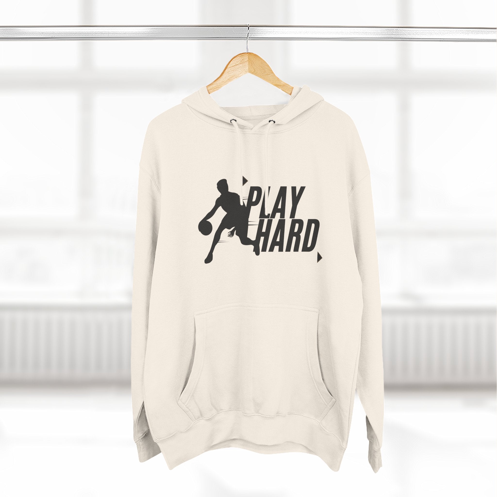 Play Hard Basketball Hoodie - Athletic Sportswear Pullover
