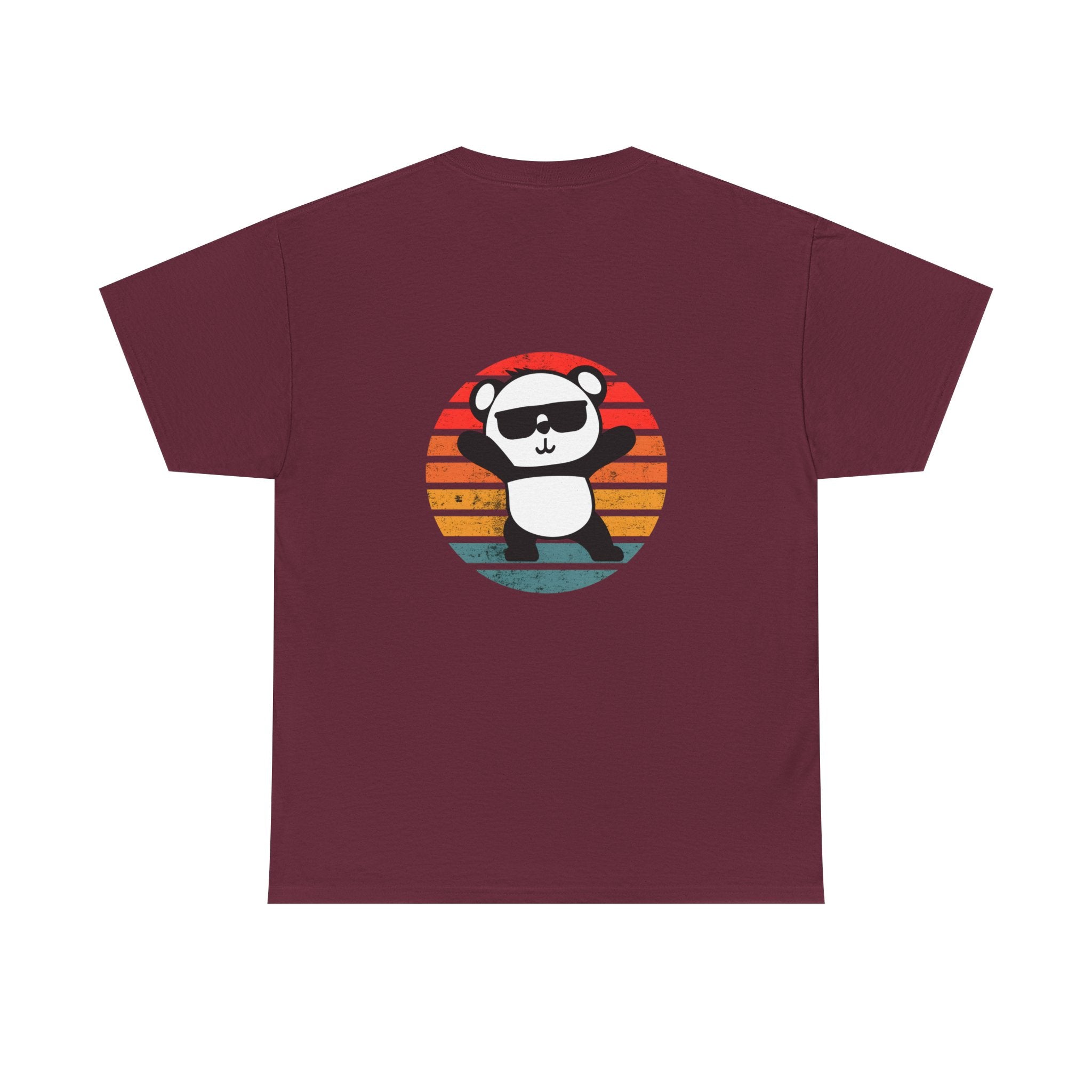 Cute Panda Retro Tee - Casual Cotton Shirt, Animal Lover Gift, Summer Style, Fun Graphic Tee, Unisex Fashion
