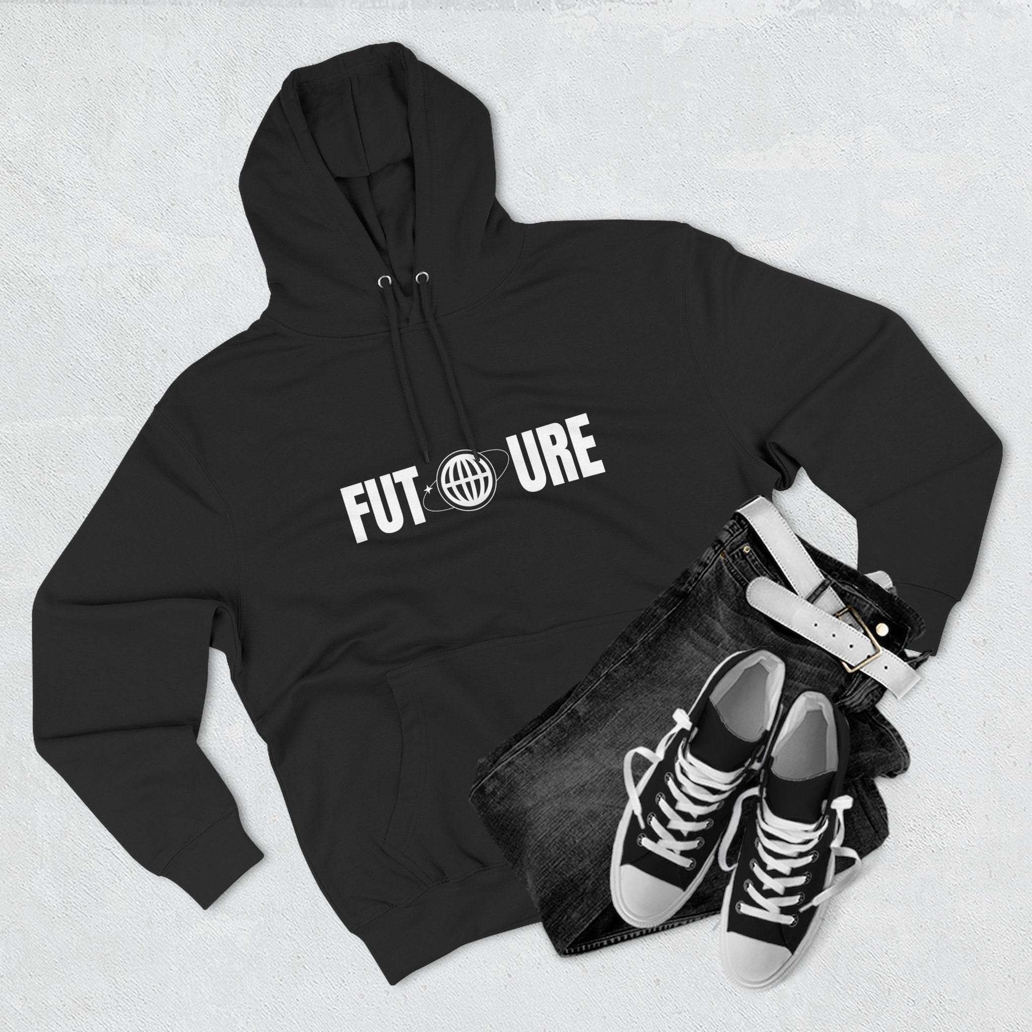 Future Logo Hoodie — Minimalist Graphic Fleece Pullover