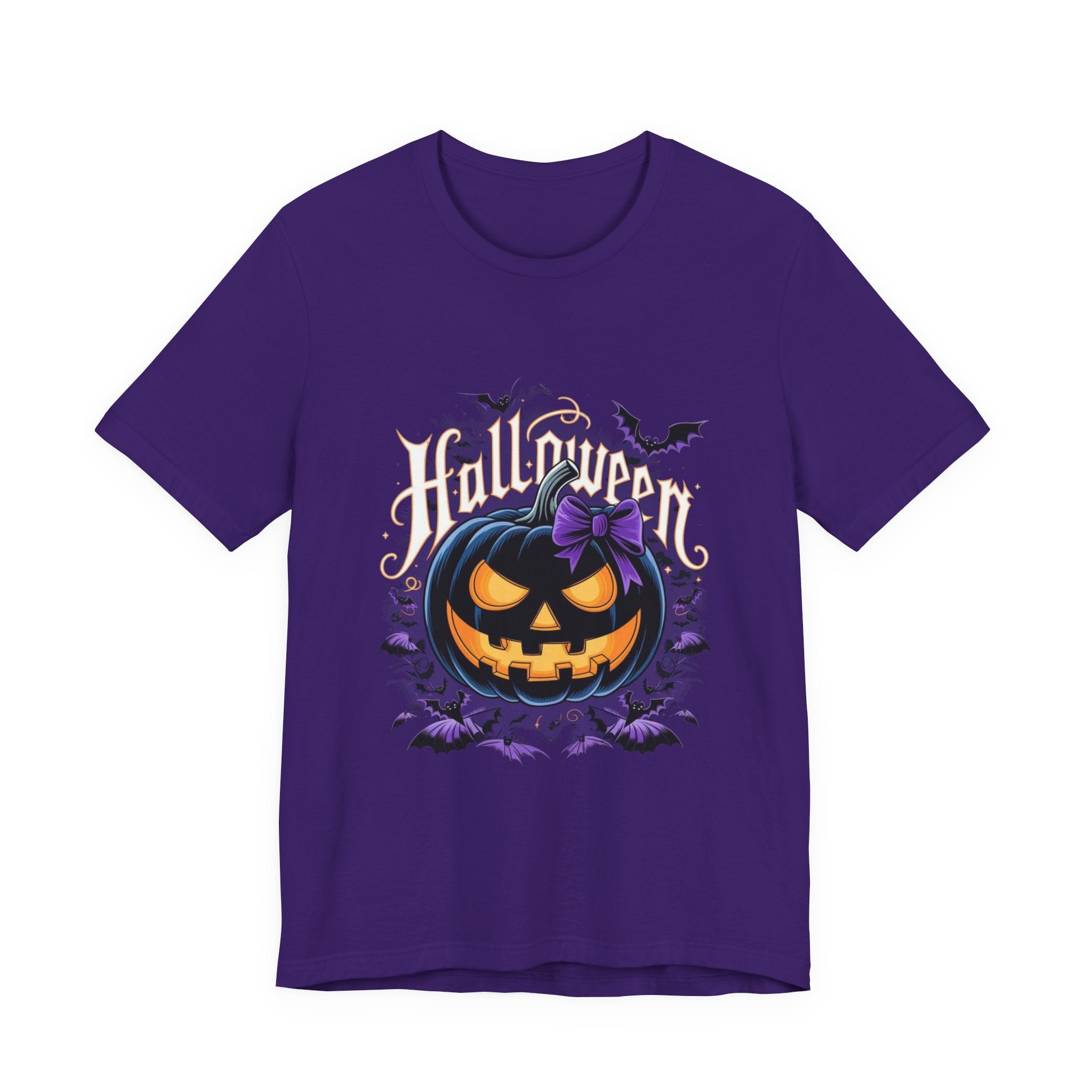 Halloween Pumpkin Tee - Unisex Jersey Short Sleeve Shirt, Spooky Season Wear, Fall Fashion, Halloween Party Outfit, Ghostly Fun