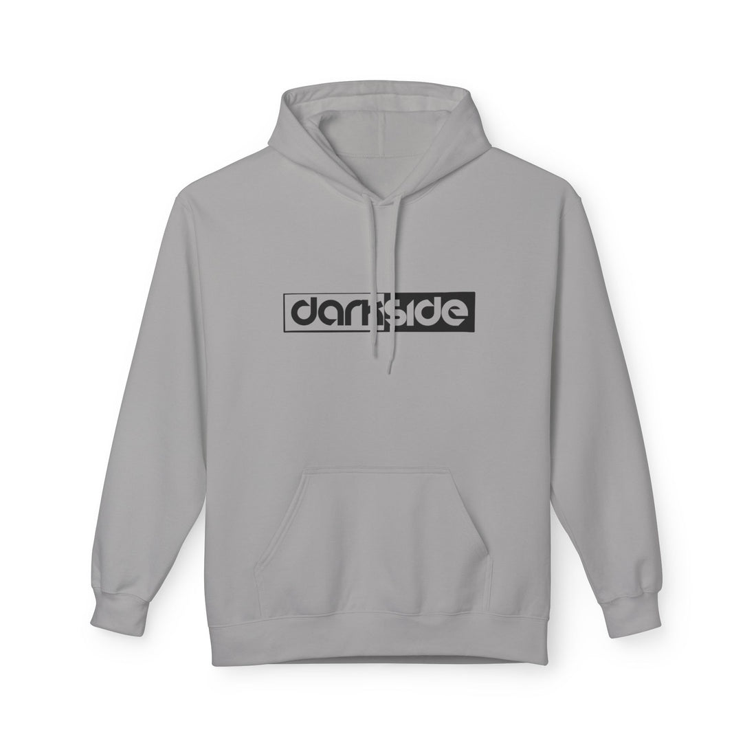 Dark Side Logo Hoodie — Minimal Black & White Graphic Pullover