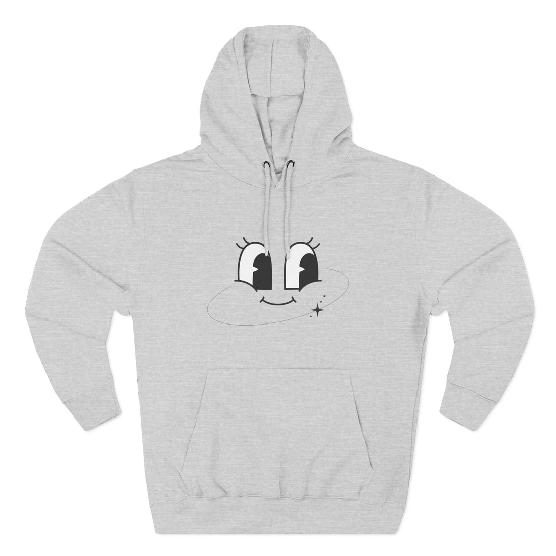 Smiley Face Fleece Hoodie - Cozy Unisex Sweatshirt for All Ages