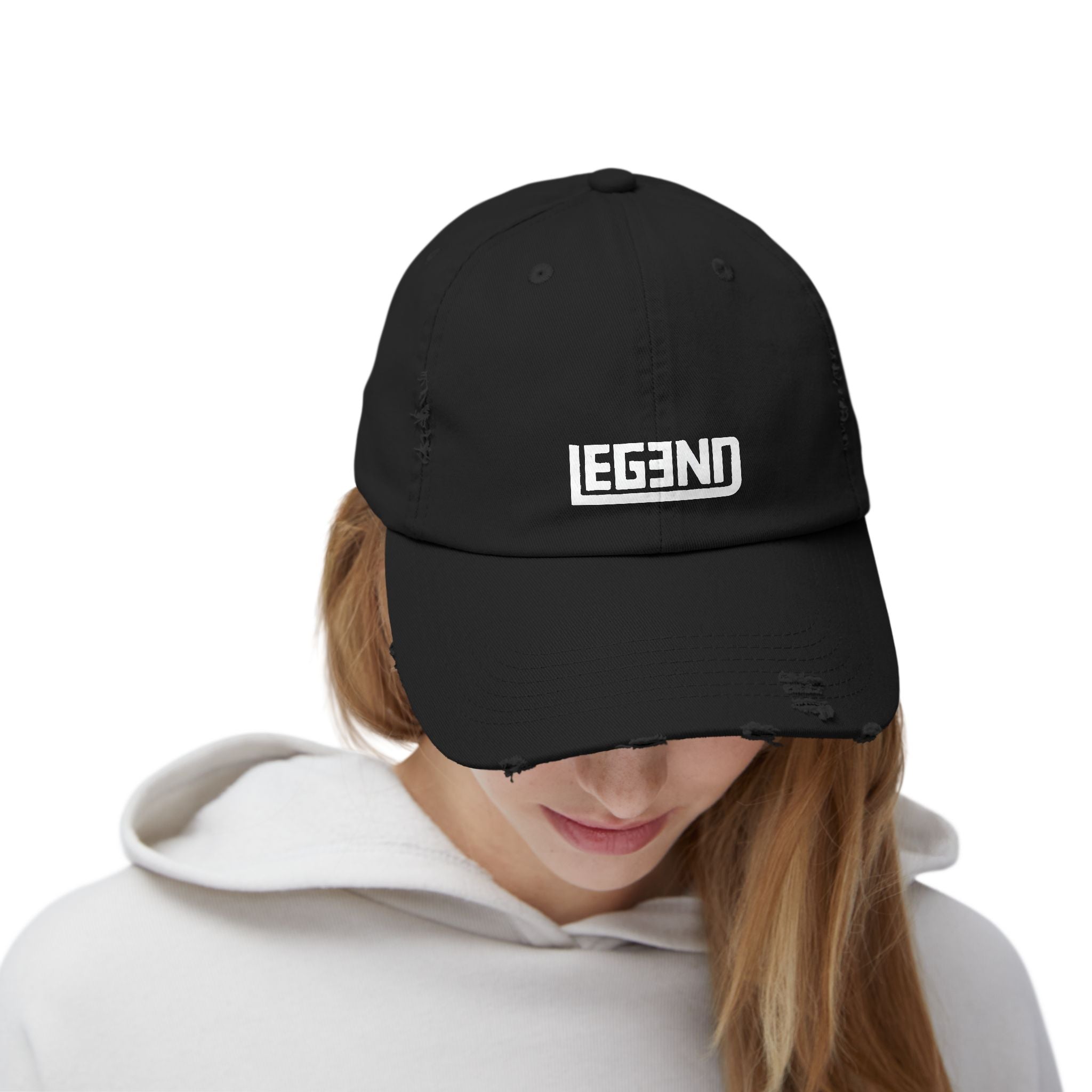 Legend Unisex Distressed Cap - Casual Statement Headwear